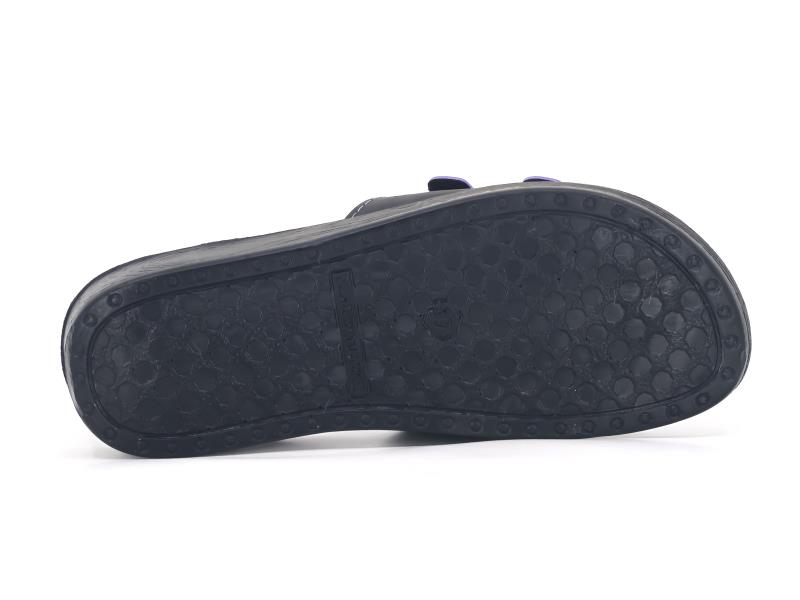 Polex Zenne 5054-A Yeni Çift Toka Cilt Dikişli Ara Kat Yanı Kapalı Günlük Terlik - 3