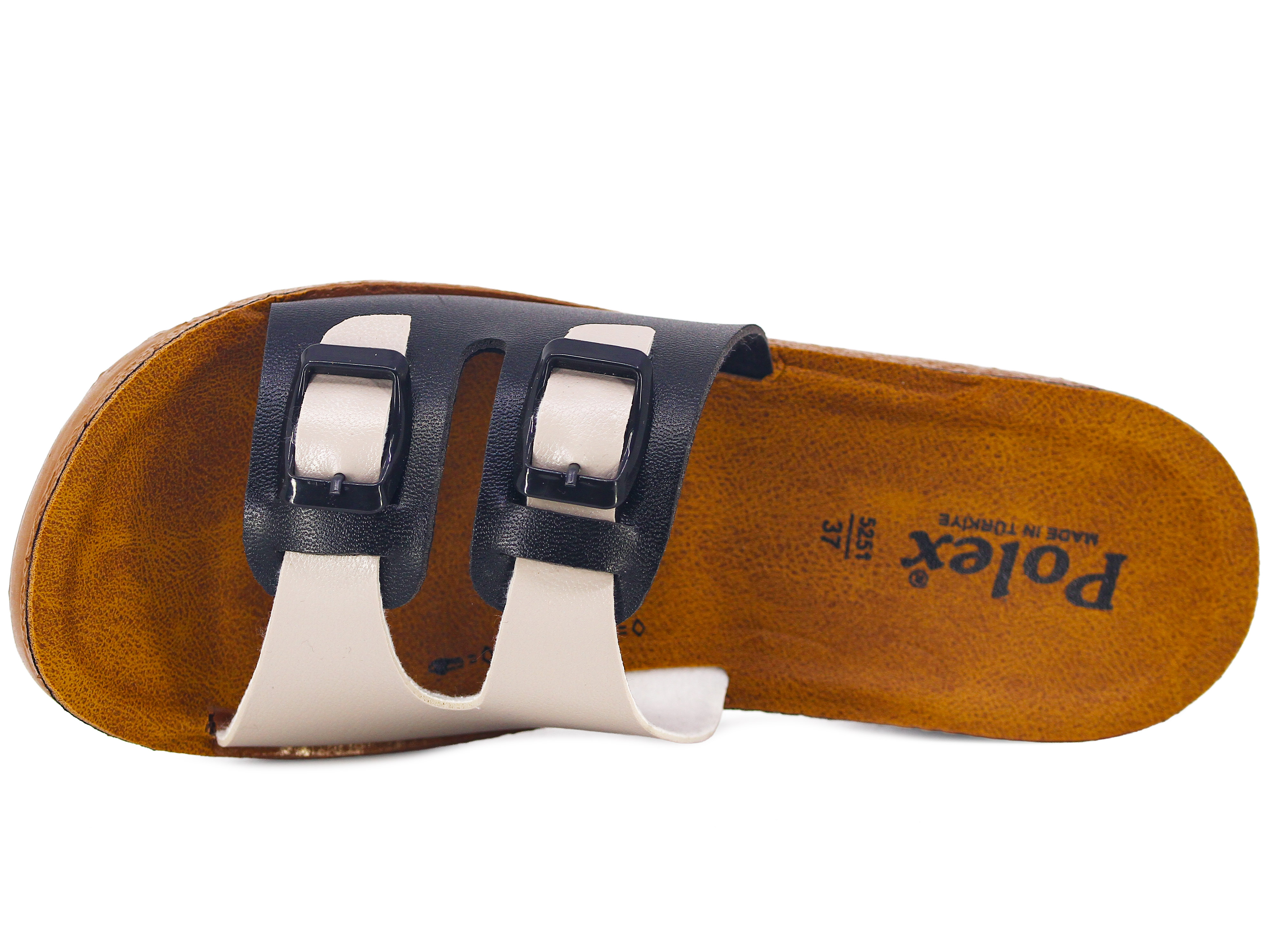 Polex Zenne 5252-C Çift Toka Traktör Taban Günlük Terlik - 2