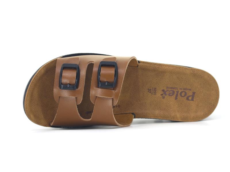 Polex Zenne 5252-C Çift Toka Traktör Taban Günlük Terlik - 2