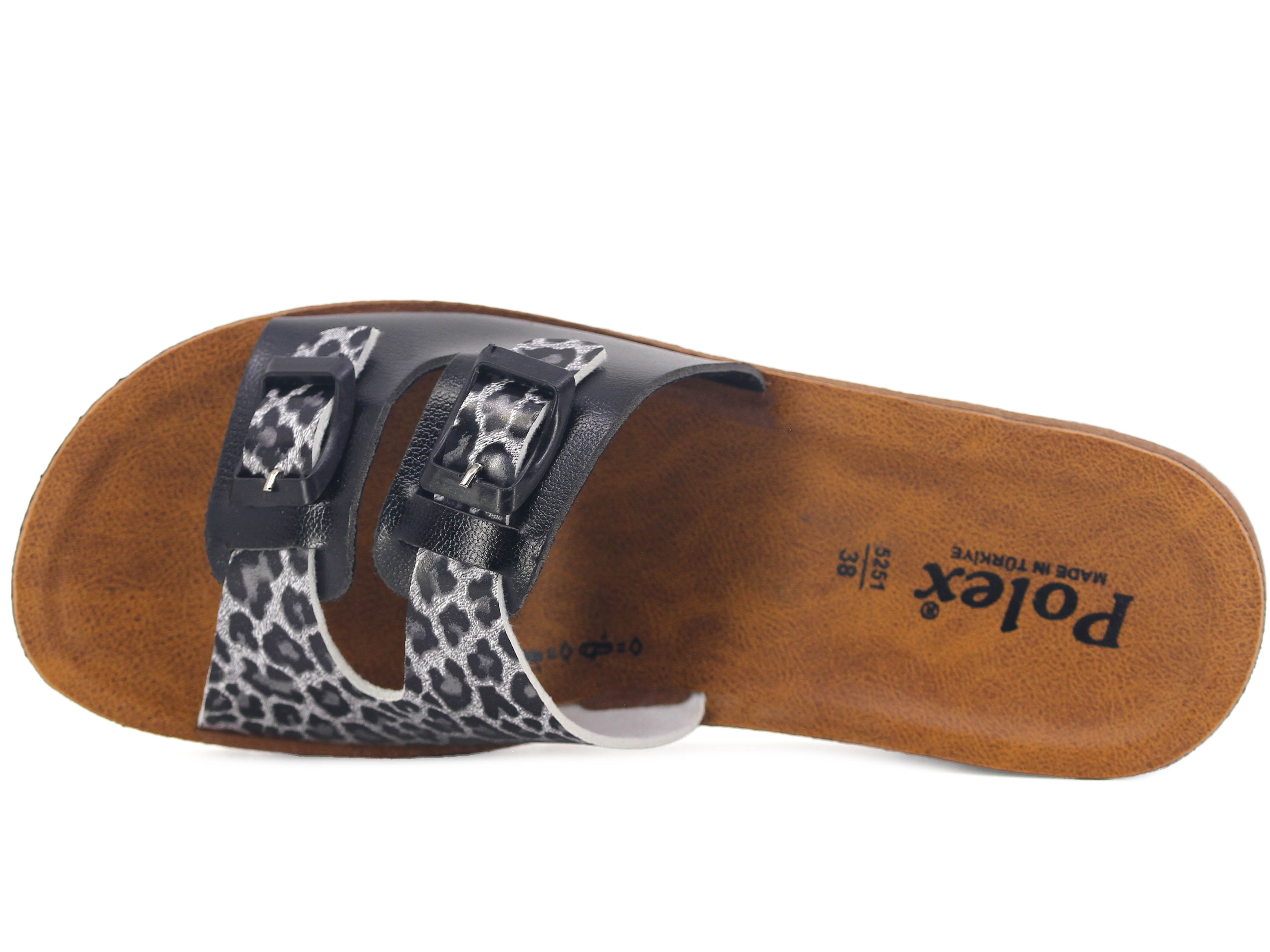 Polex Zenne 5252-C Çift Toka Traktör Taban Günlük Terlik - 2