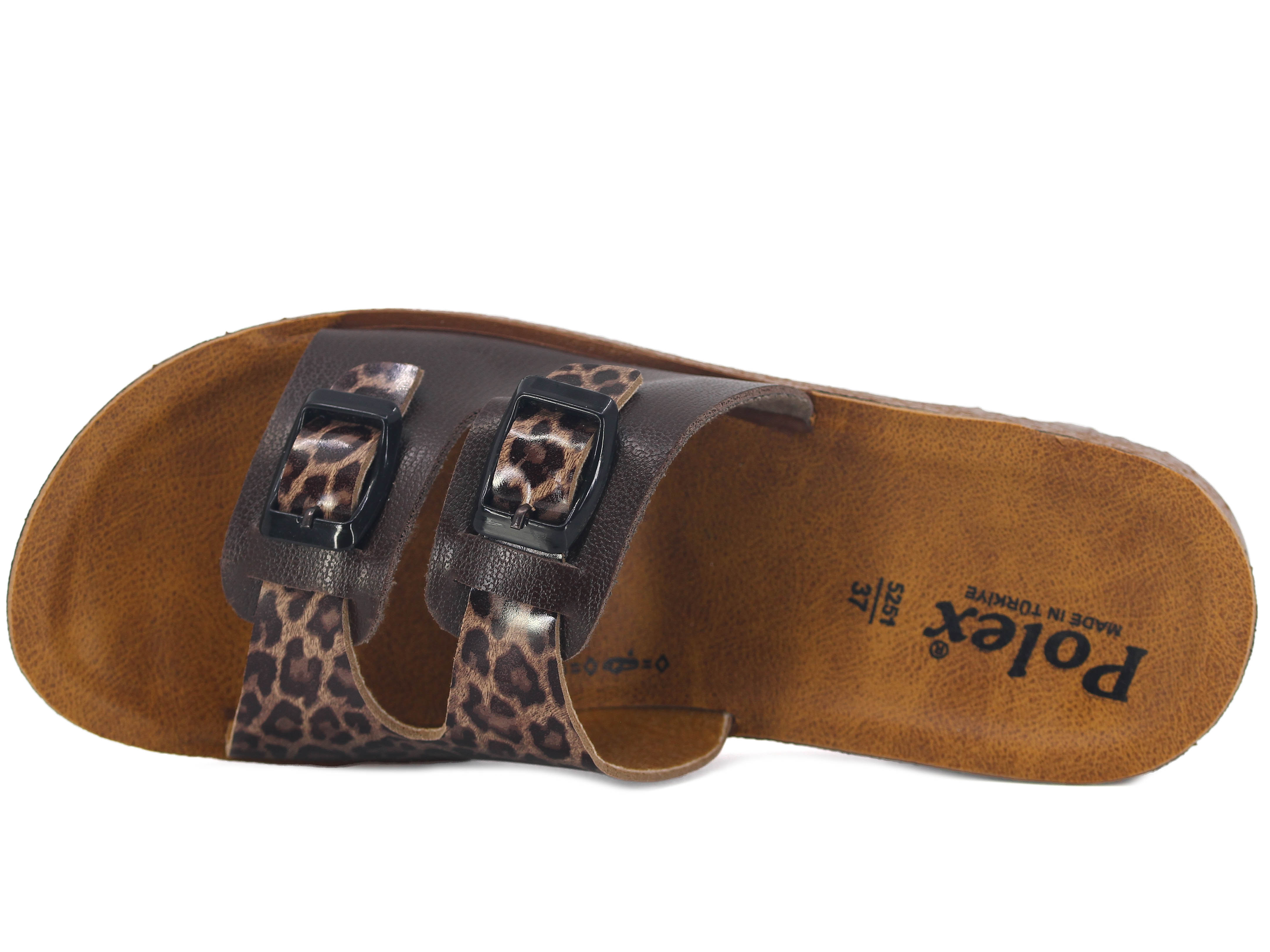 Polex Zenne 5252-C Çift Toka Traktör Taban Günlük Terlik - 2