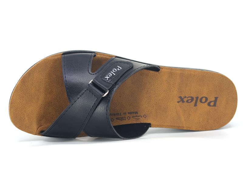 Polex Zenne 5153-C Battal Çapraz Çırtlı Günlük Terlik - 2