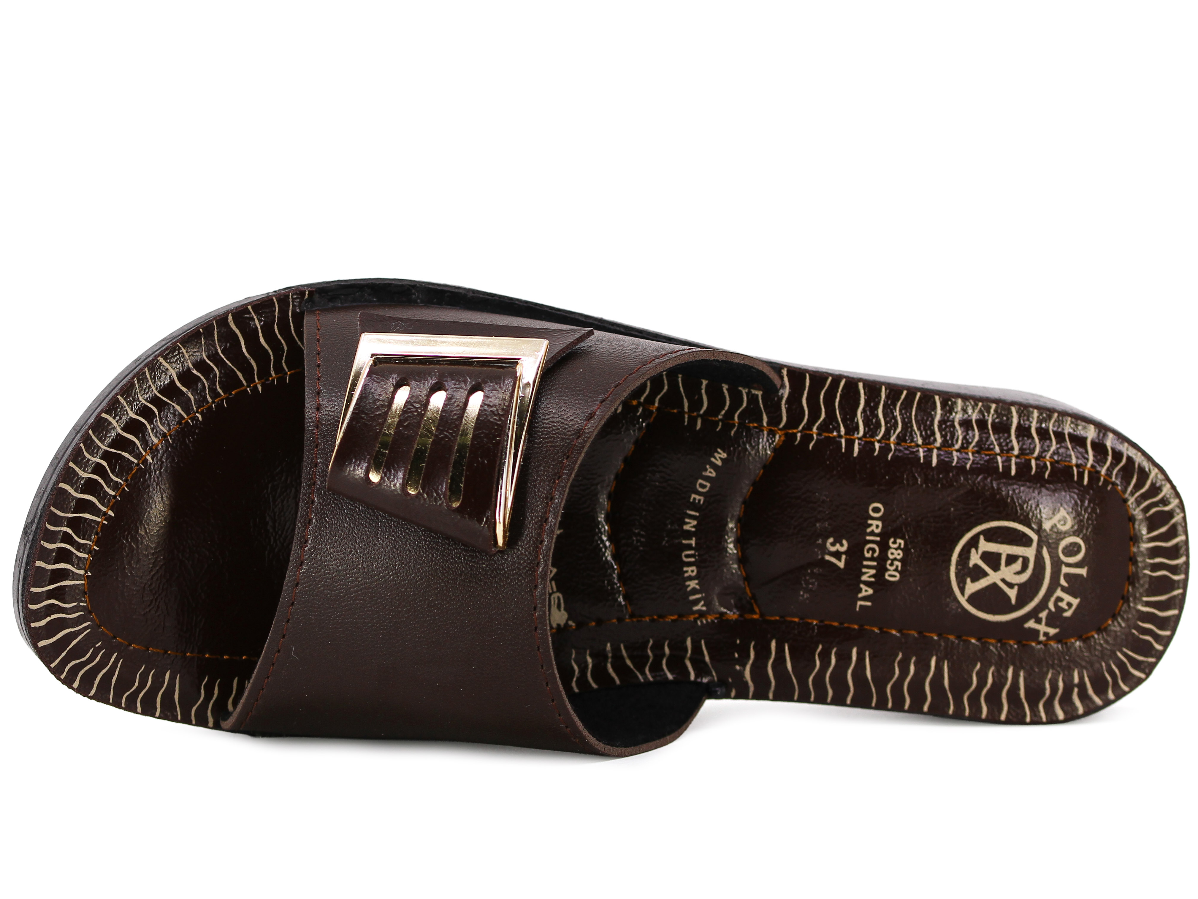 Polex Zenne 5854-C Tokalı 3 Çizgili Pedli Günlük Terlik - 2