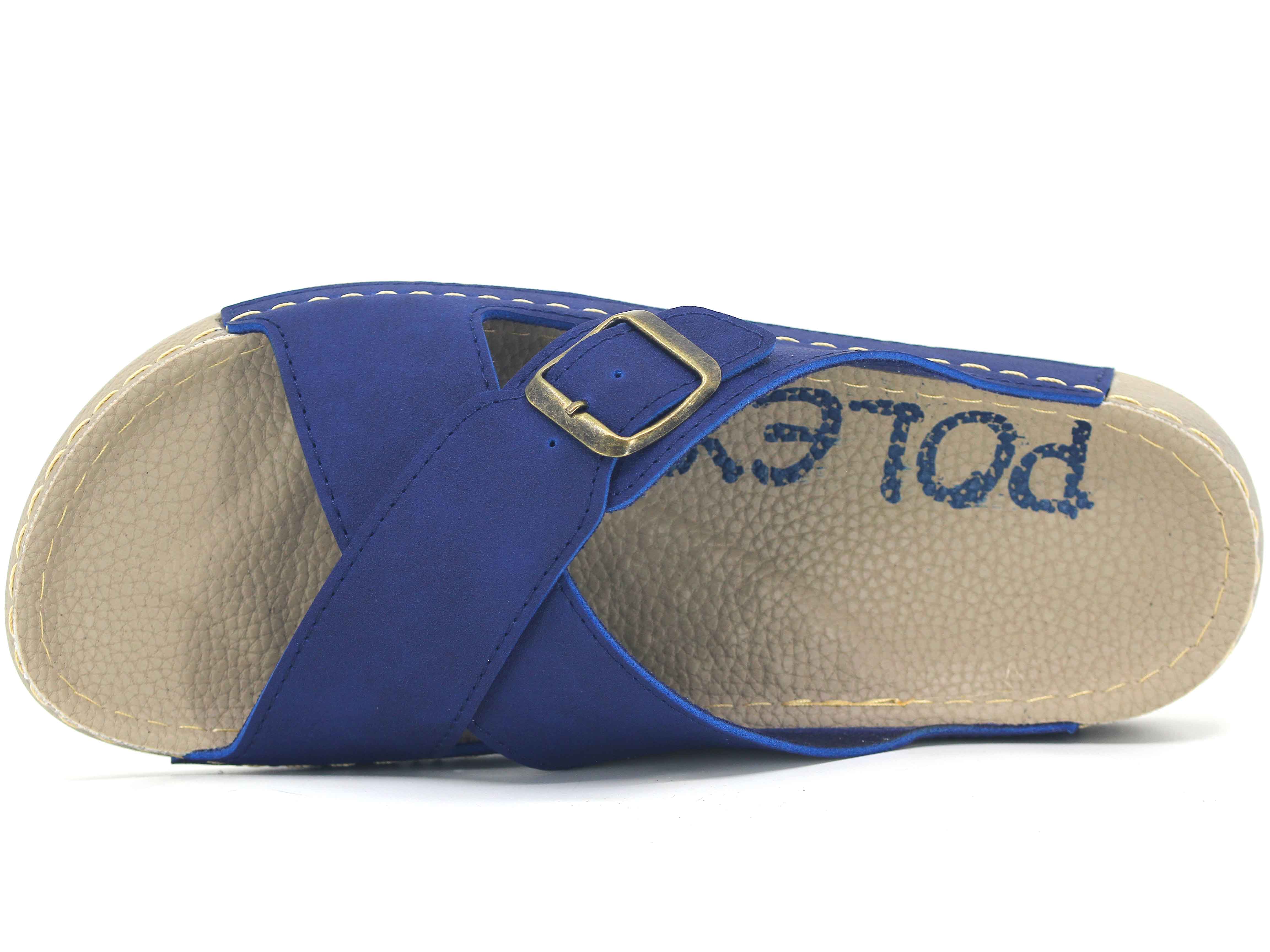 Polex Zenne 15001 Çapraz Yan Tokalı Spor Taban Günlük Terlik - 2