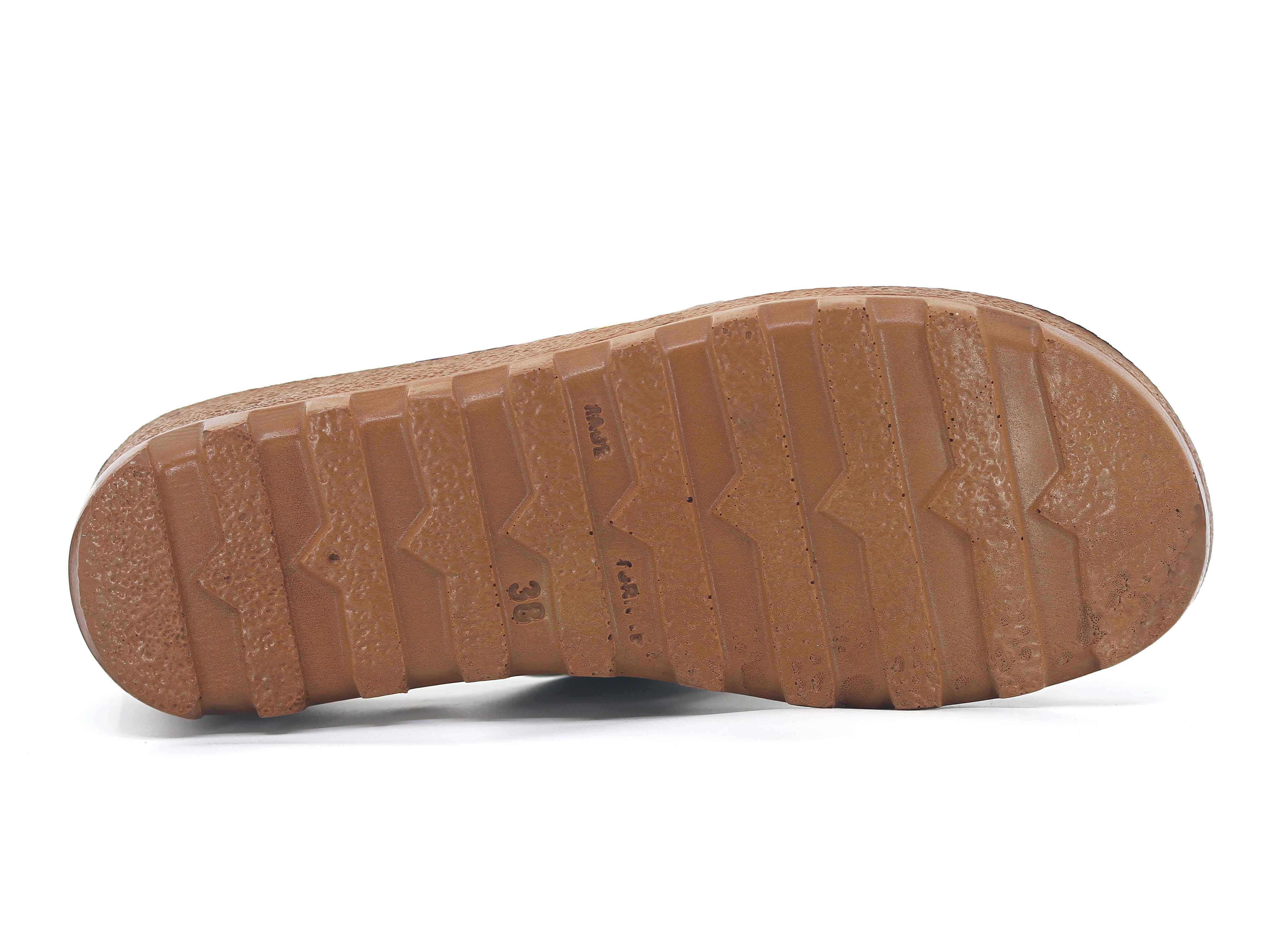 Polex Zenne 5257-C Yan Gül Süslü Traktör Taban Günlük Terlik - 3