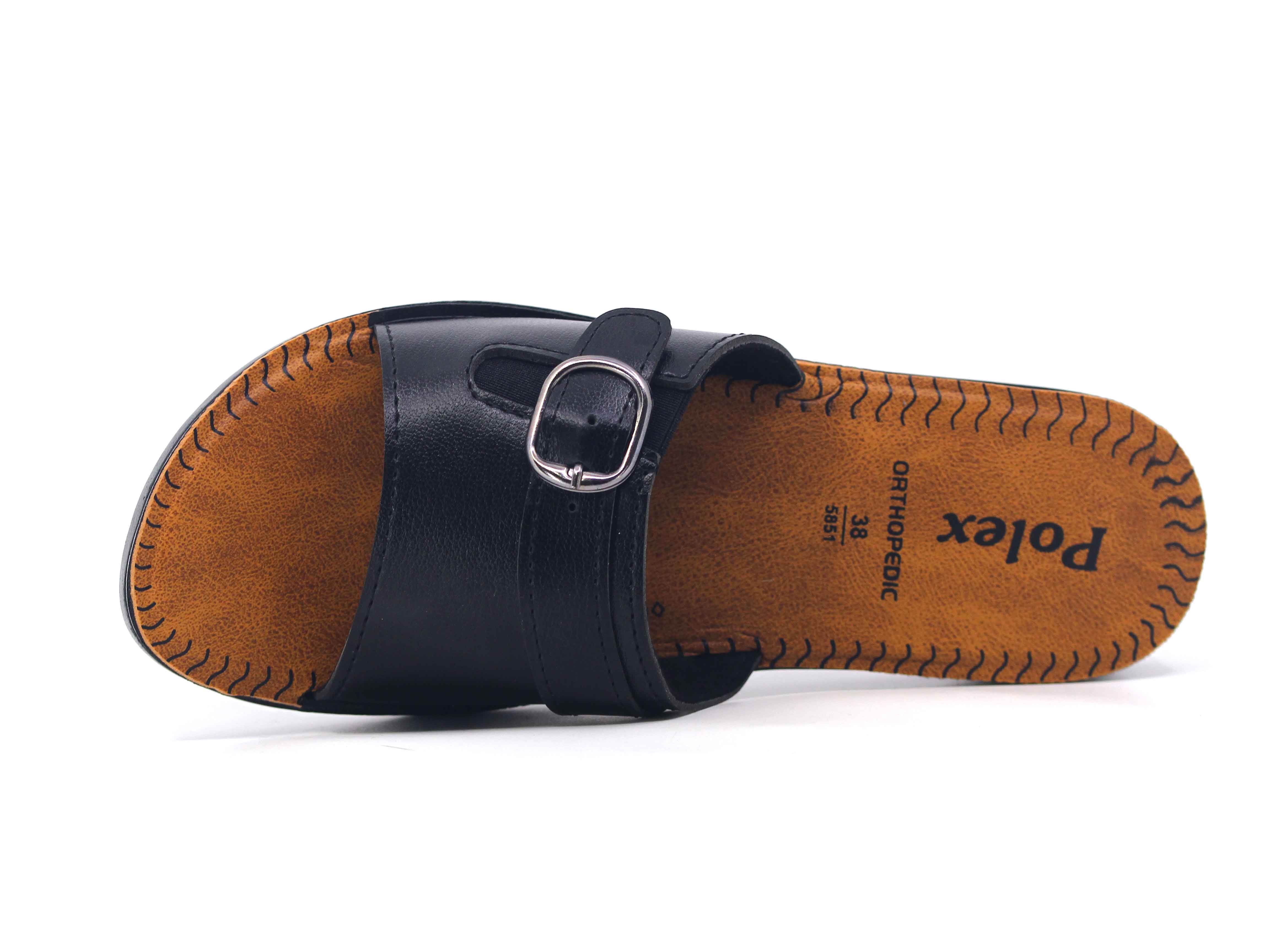 Polex Zenne 5859-C Lastikli Tokalı Pedli Günlük Terlik - 2