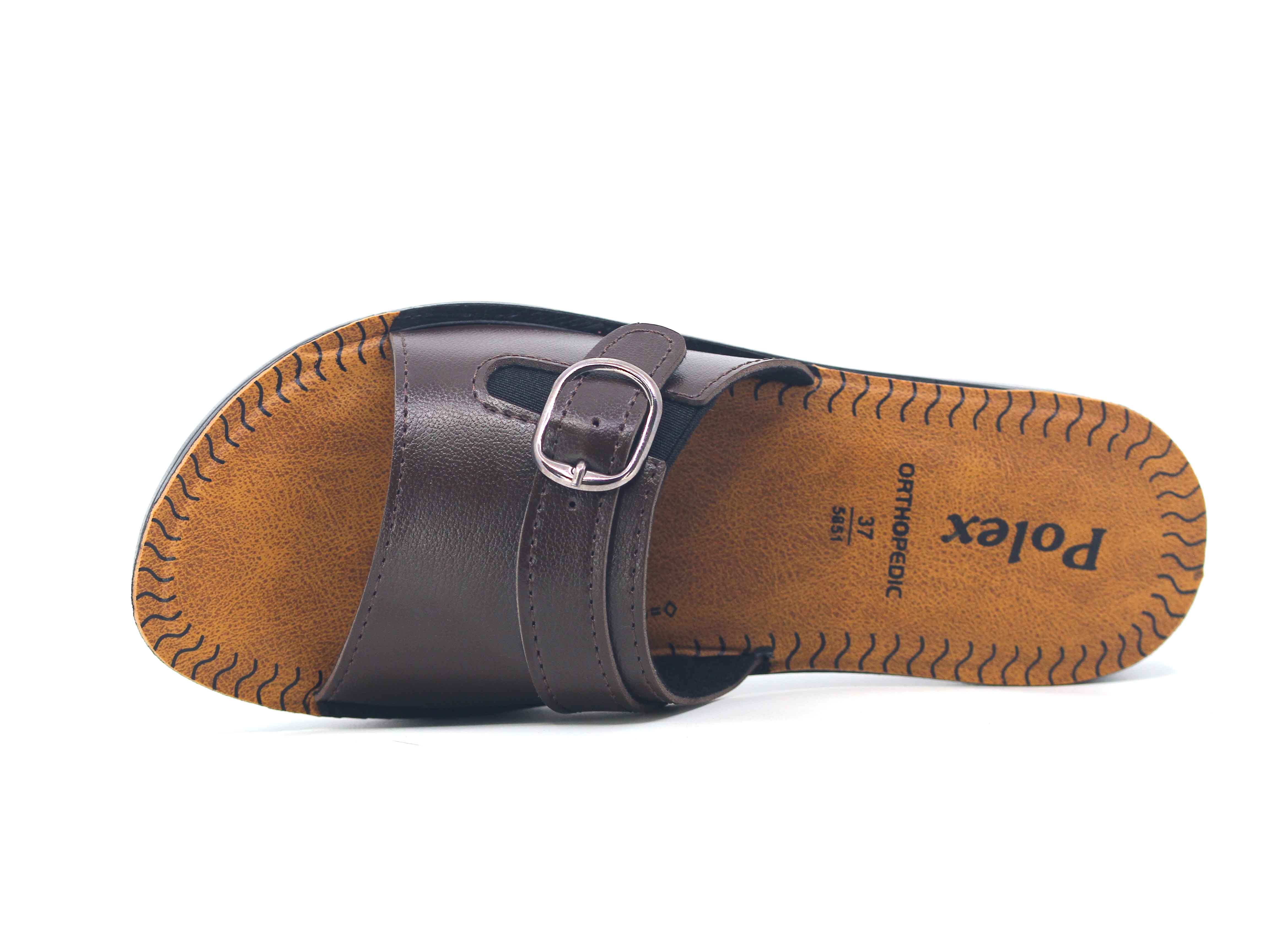 Polex Zenne 5859-C Lastikli Tokalı Pedli Günlük Terlik - 2