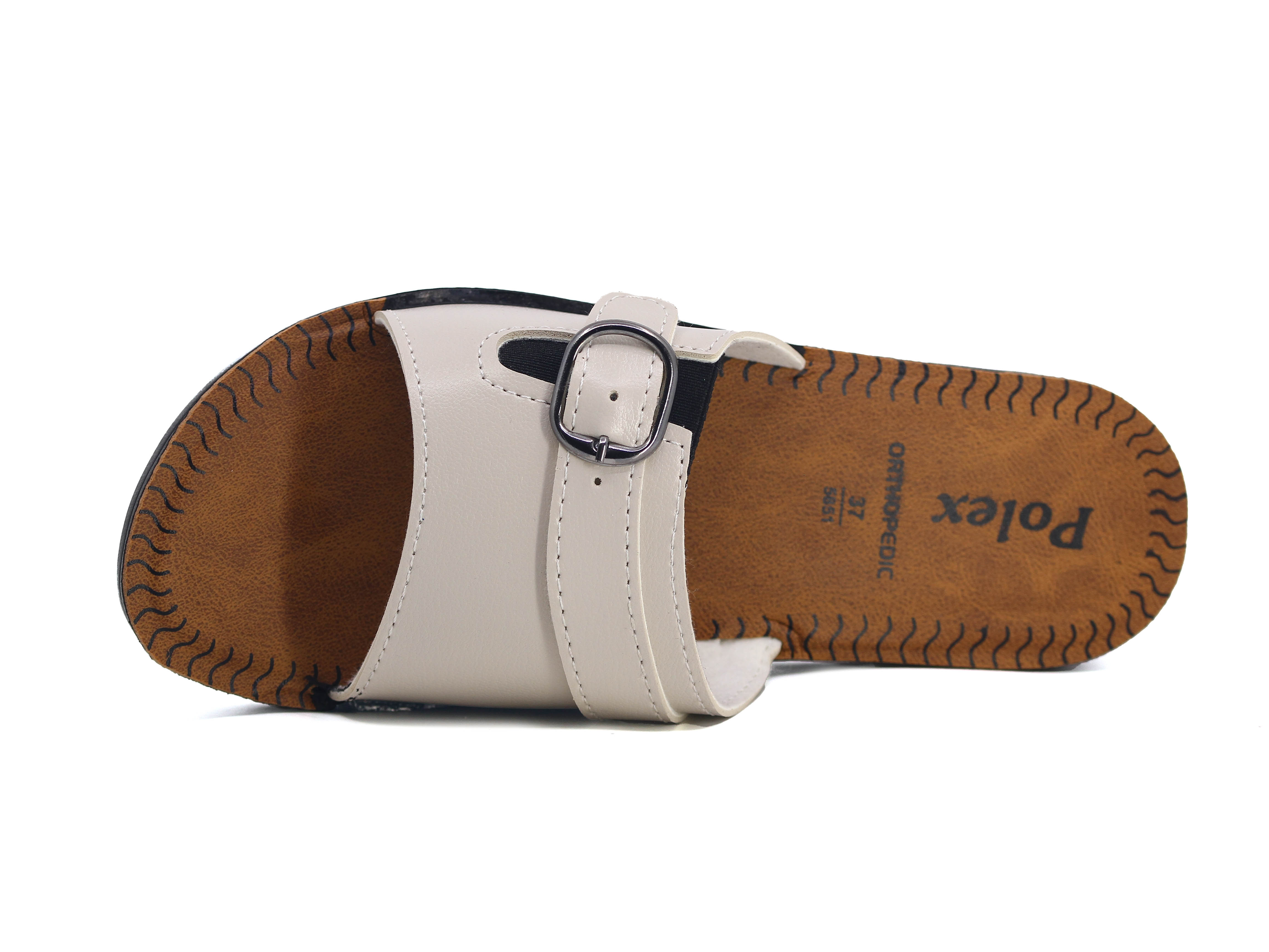 Polex Zenne 5859-C Lastikli Tokalı Pedli Günlük Terlik - 2