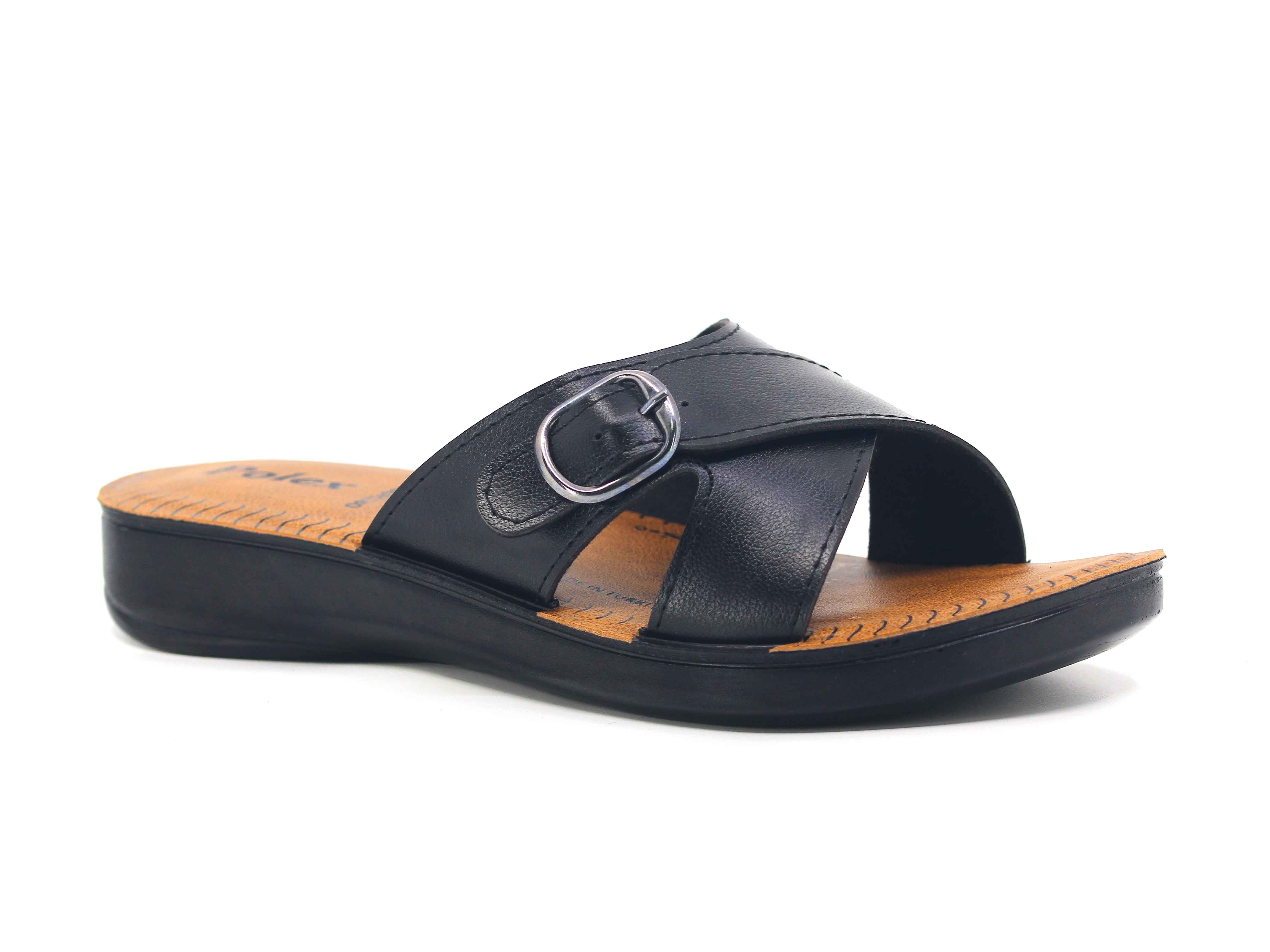 Polex Zenne 5858-C Çapraz Tek Toka Pedli Günlük Terlik