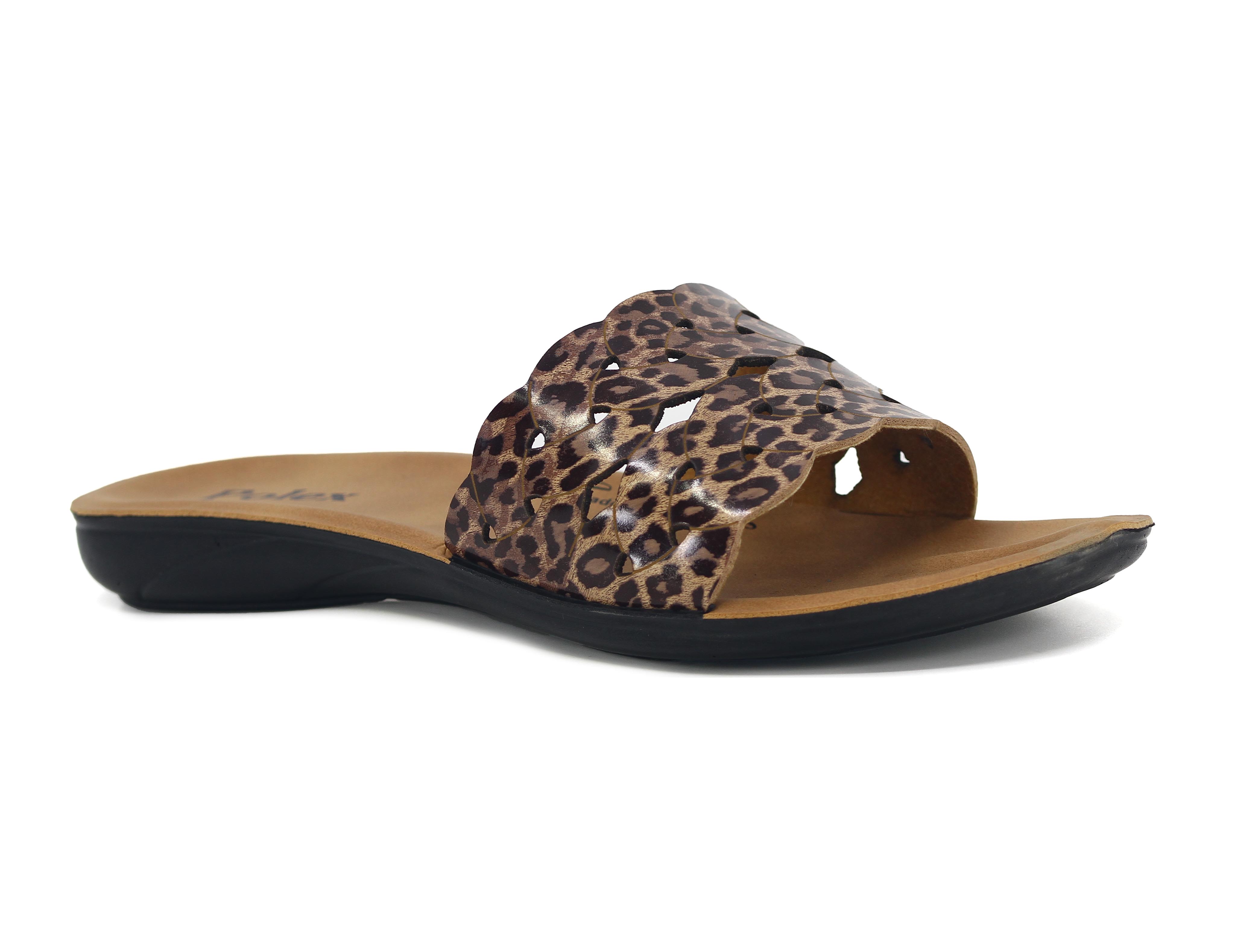 Polex Zenne 5306-C Leopar Örgü Lazerli Ekstra * Günlük Terlik
