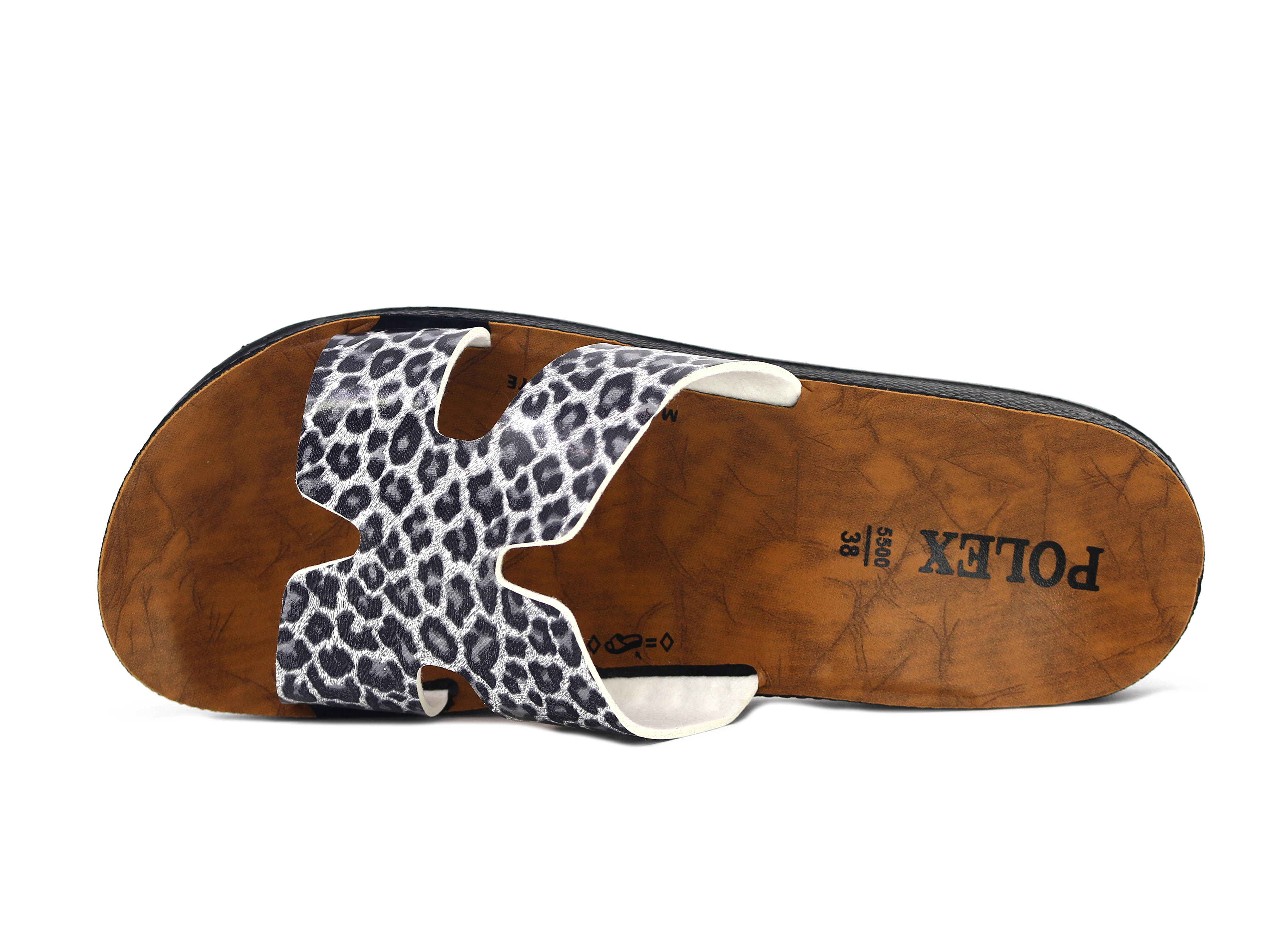Polex Zenne 5502-C Leopar Desen Hrms Günlük Terlik - 2