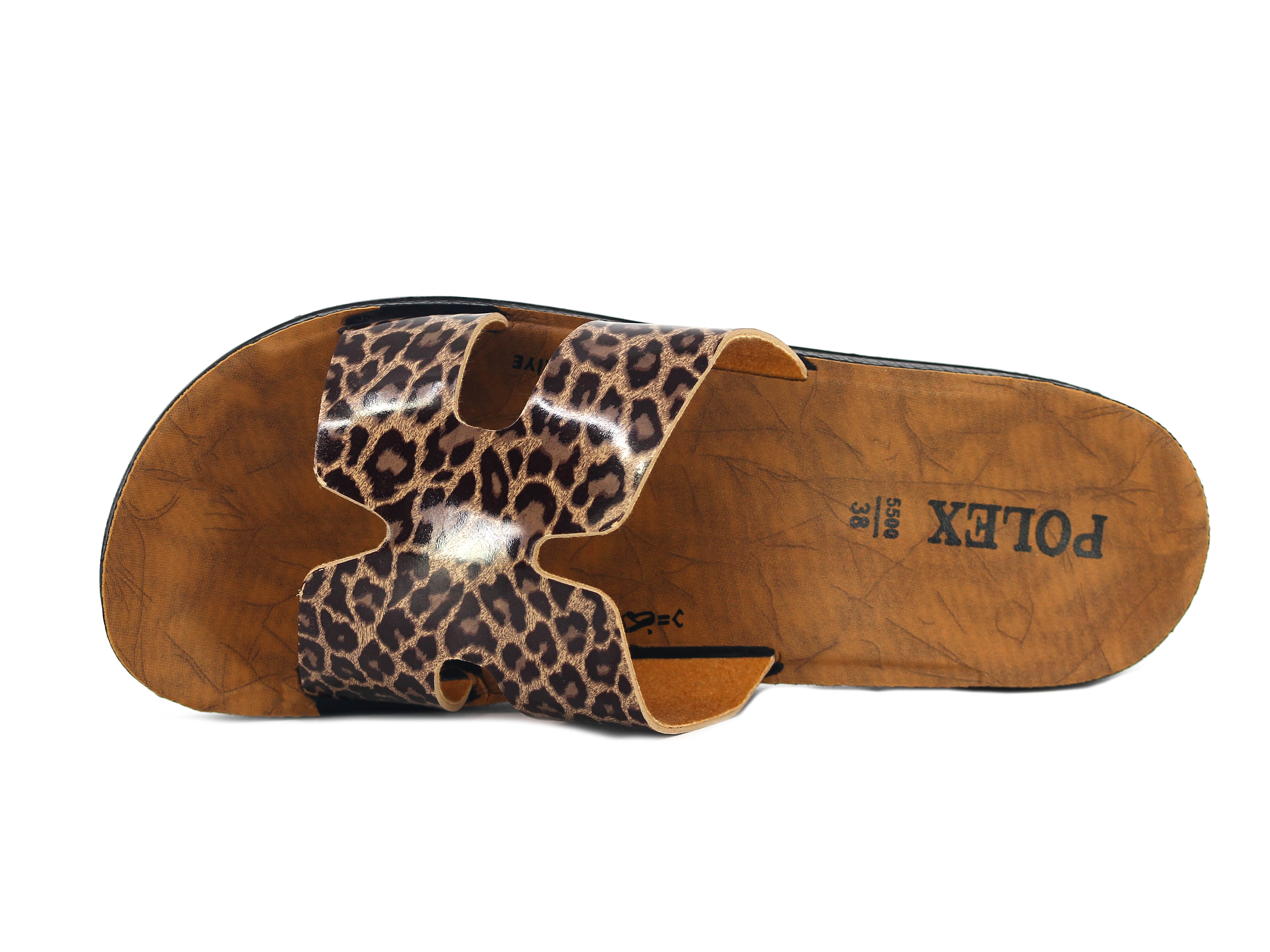 Polex Zenne 5502-C Leopar Desen Hrms Günlük Terlik - 2