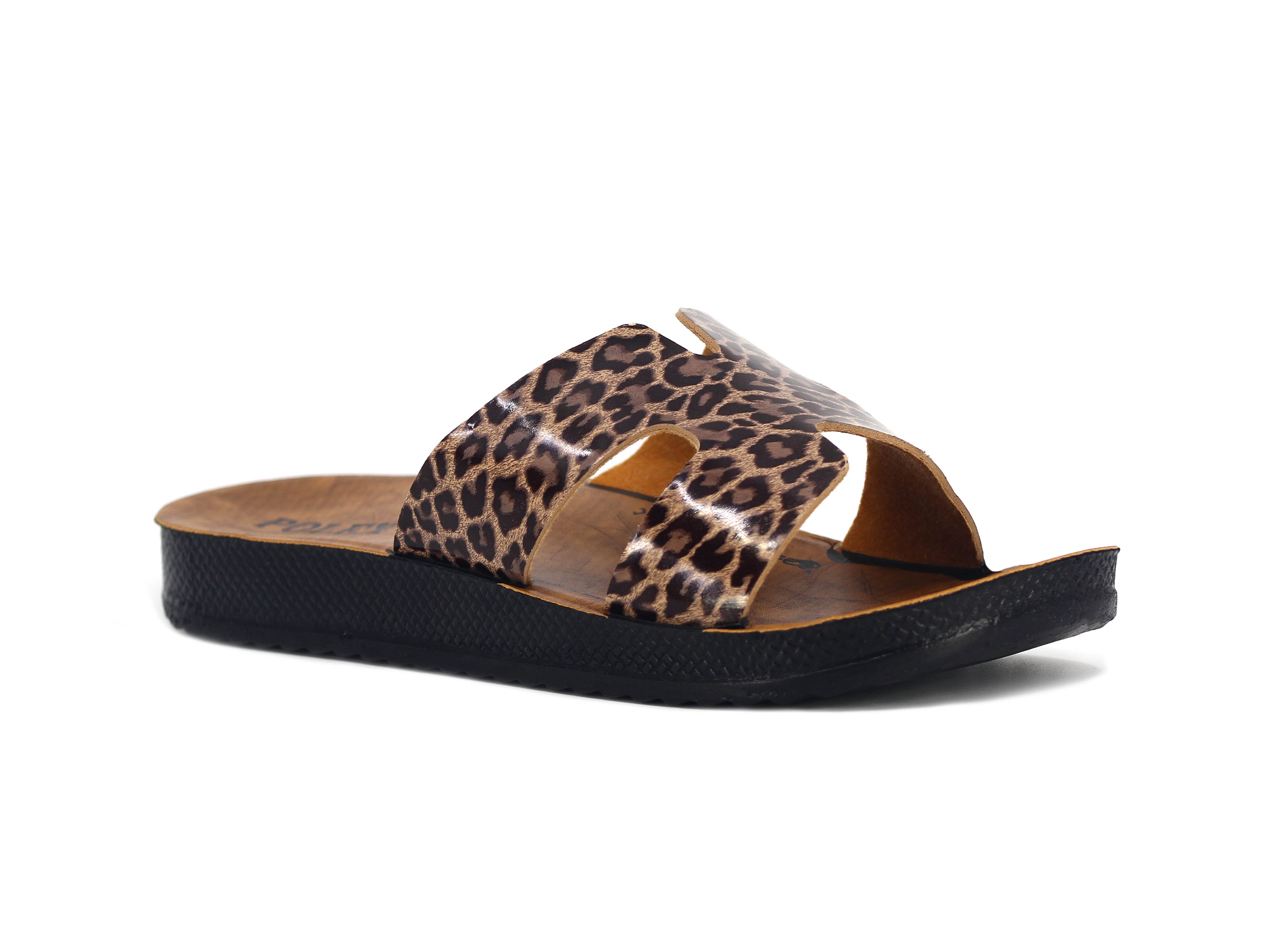 Polex Zenne 5502-C Leopar Desen Hrms Günlük Terlik