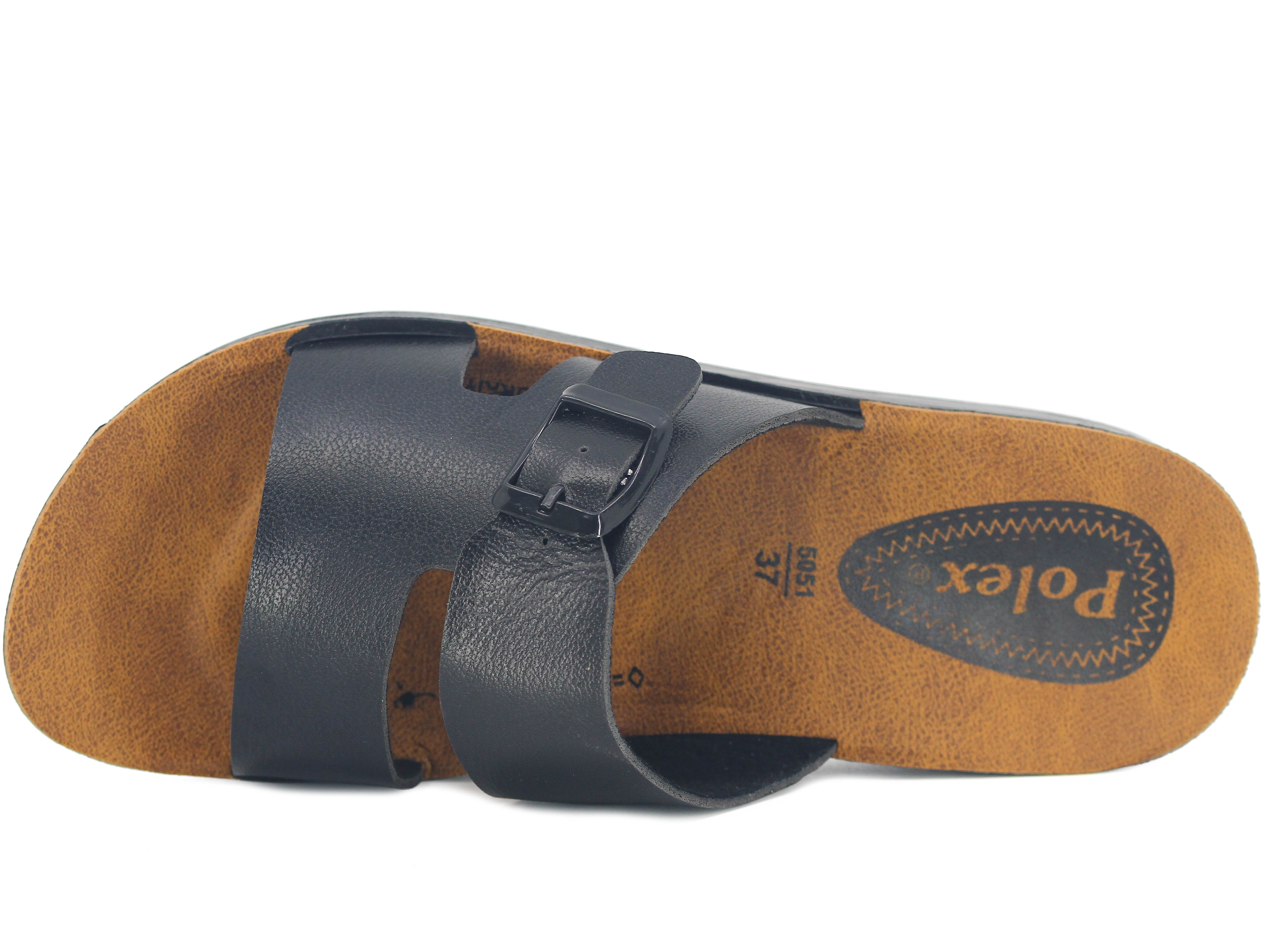 Polex Zenne 5063-C Tek Toka Çift Bant Parçalı Günlük Terlik - 2