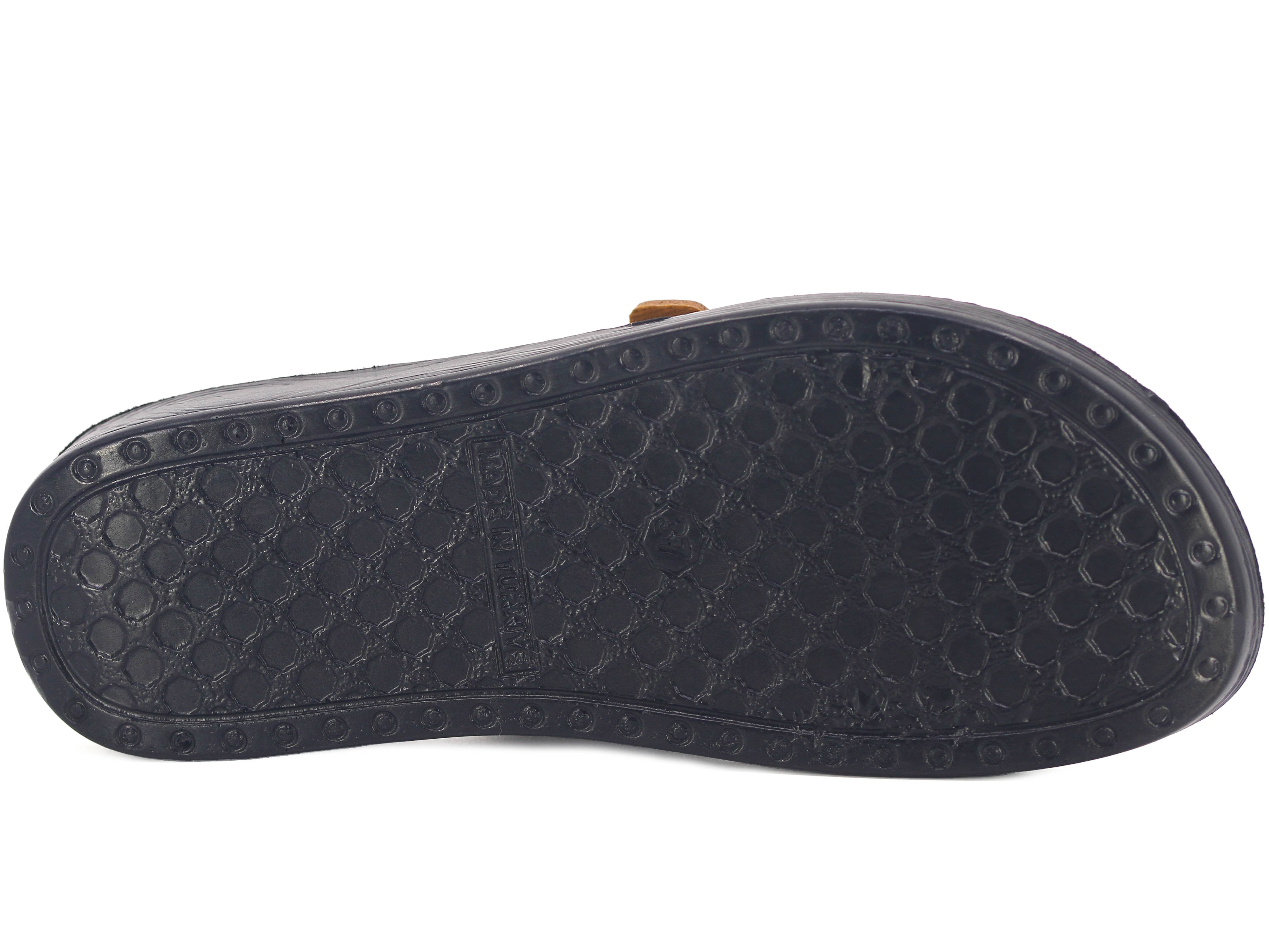 Polex Zenne 5063-C Tek Toka Çift Bant Parçalı Günlük Terlik - 3