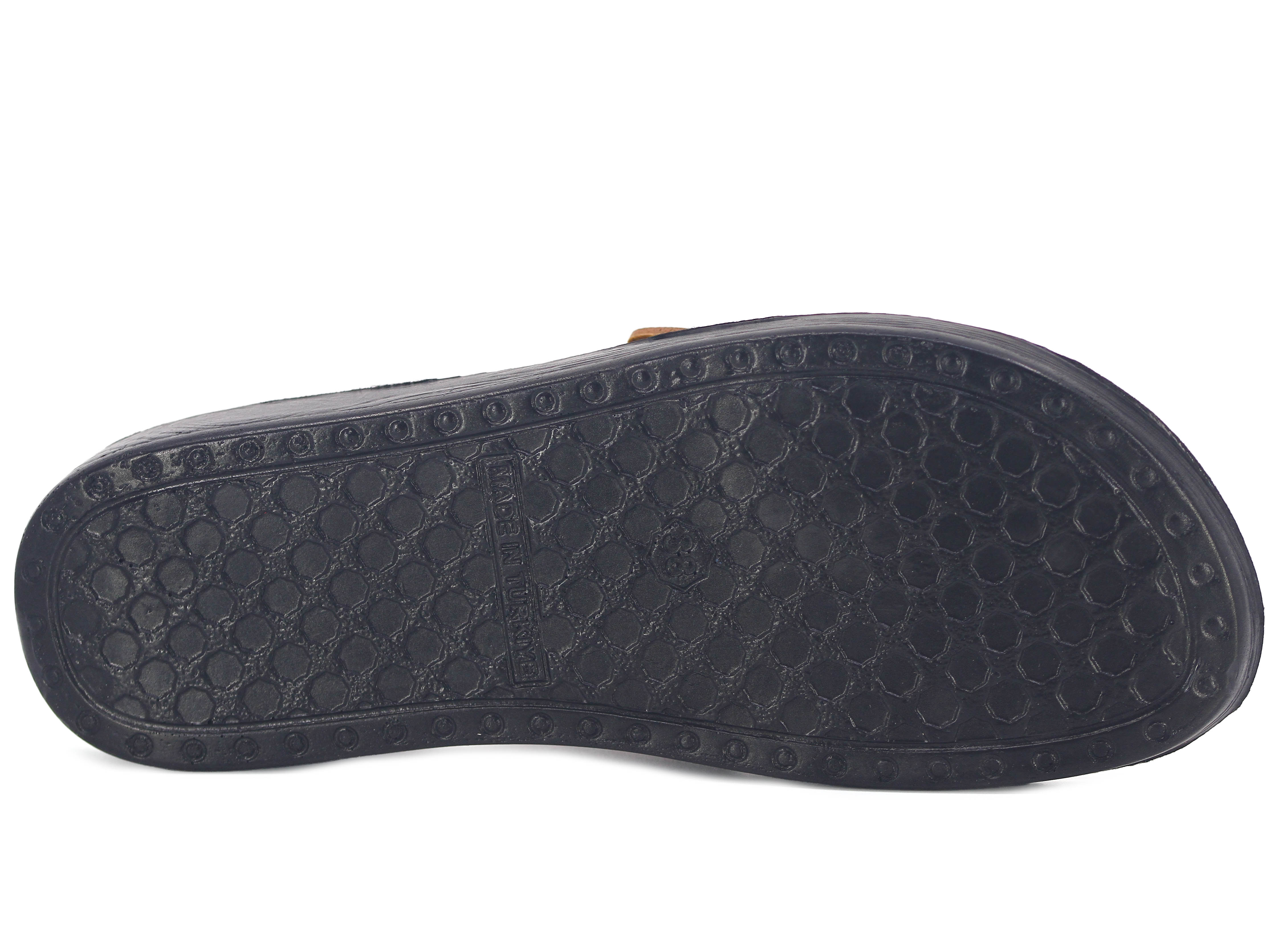 Polex Zenne 5063-C Tek Toka Çift Bant Parçalı Günlük Terlik - 3