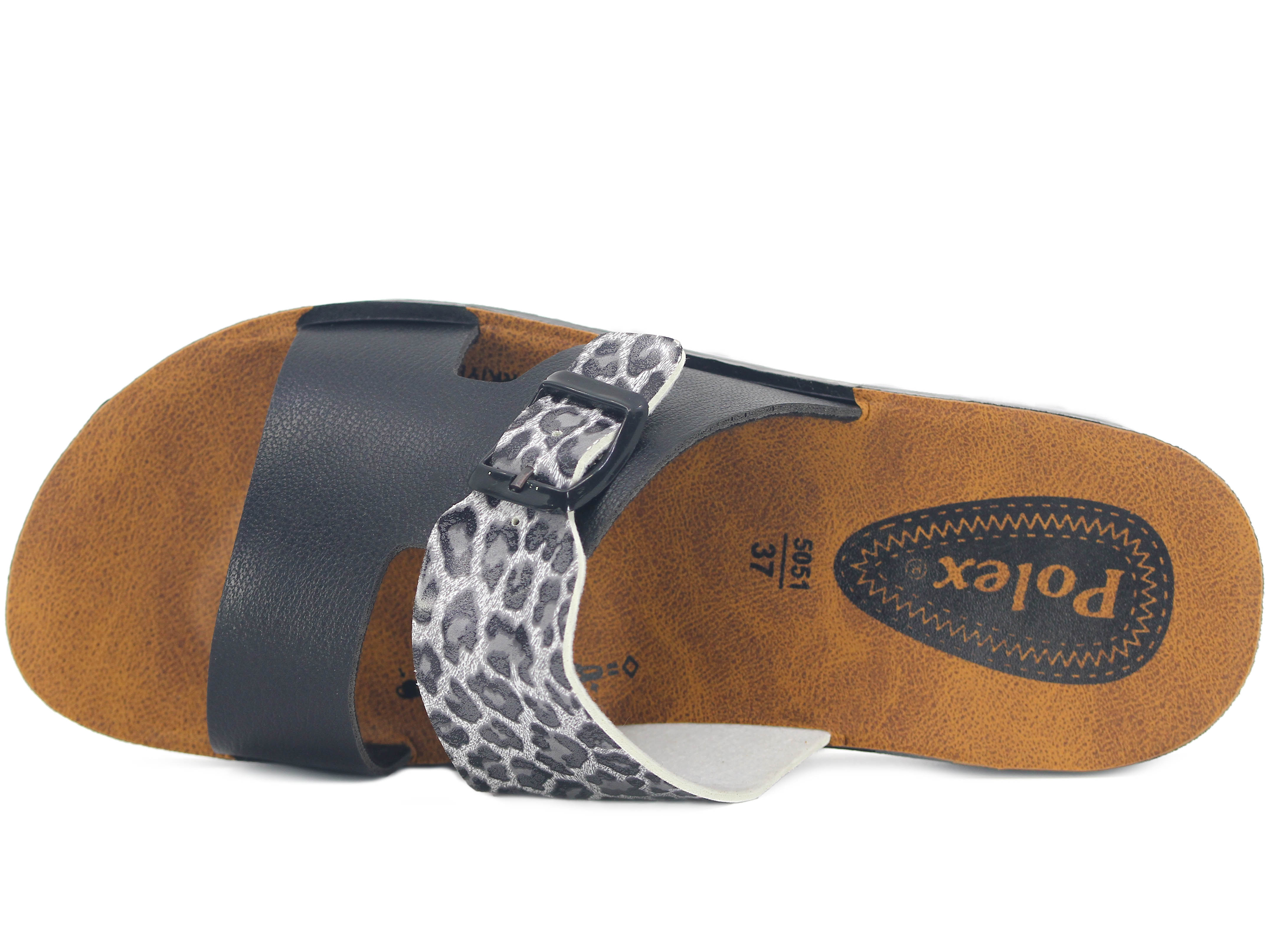 Polex Zenne 5063-C Tek Toka Çift Bant Parçalı Günlük Terlik - 2