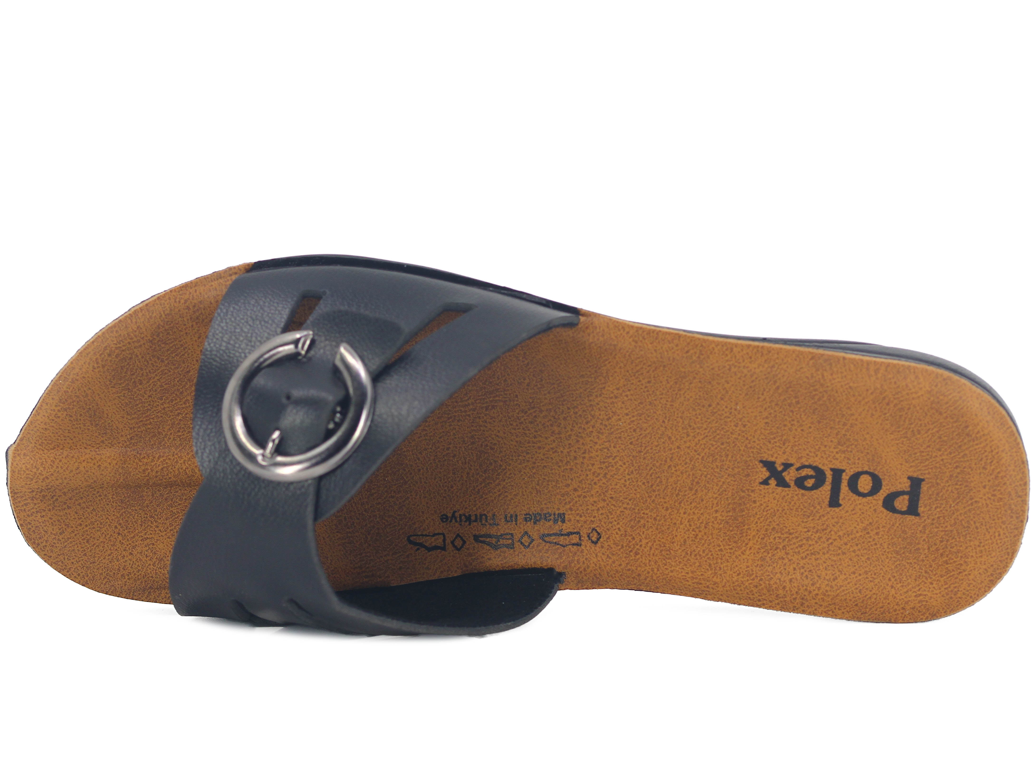 Polex Zenne 5311-C Yuvarlak Toka Delikli Ekstra Günlük Terlik - 2
