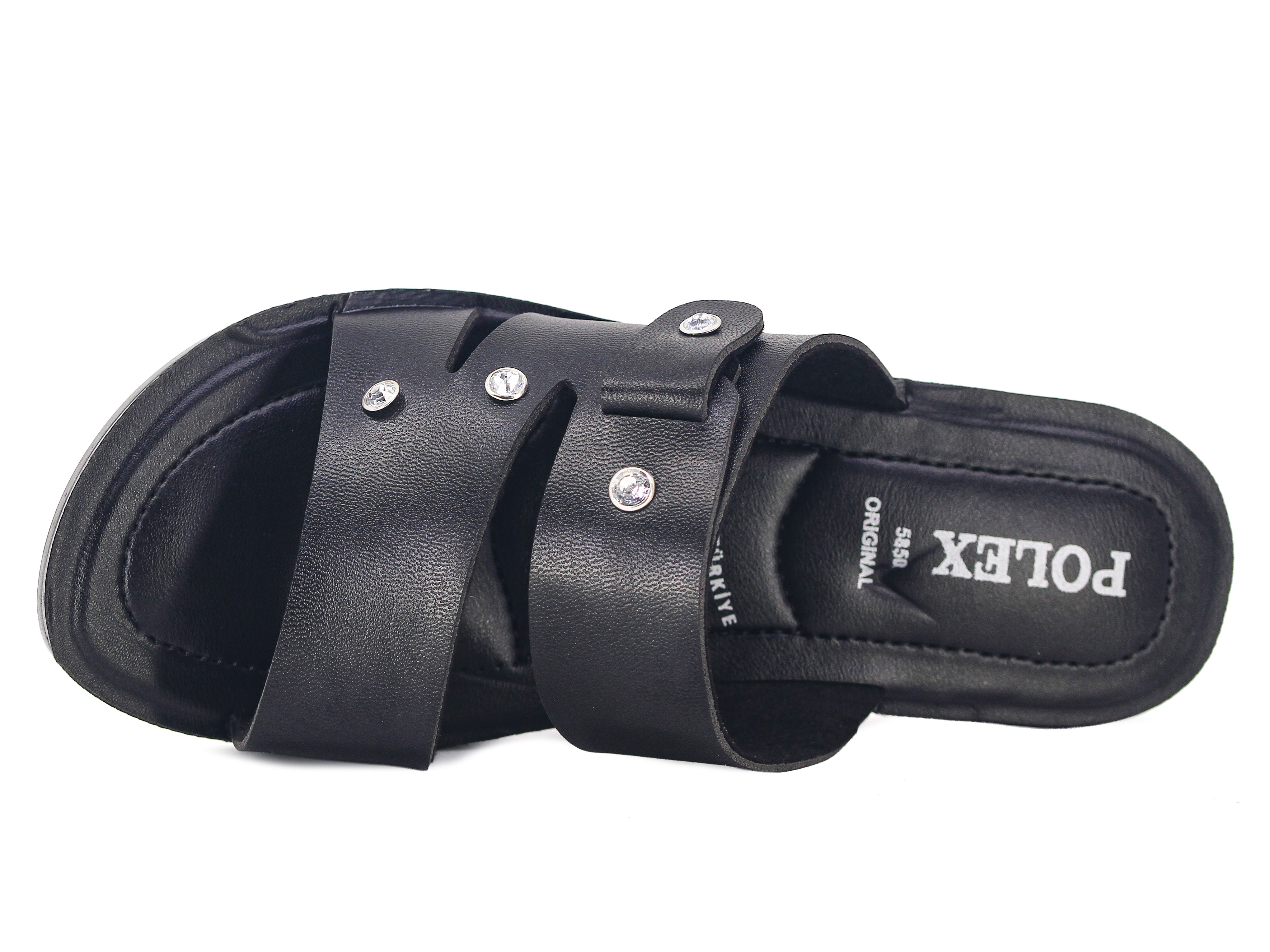 Polex Zenne 5867-C Üç Damla Taşlı Pedli Günlük Terlik - 2