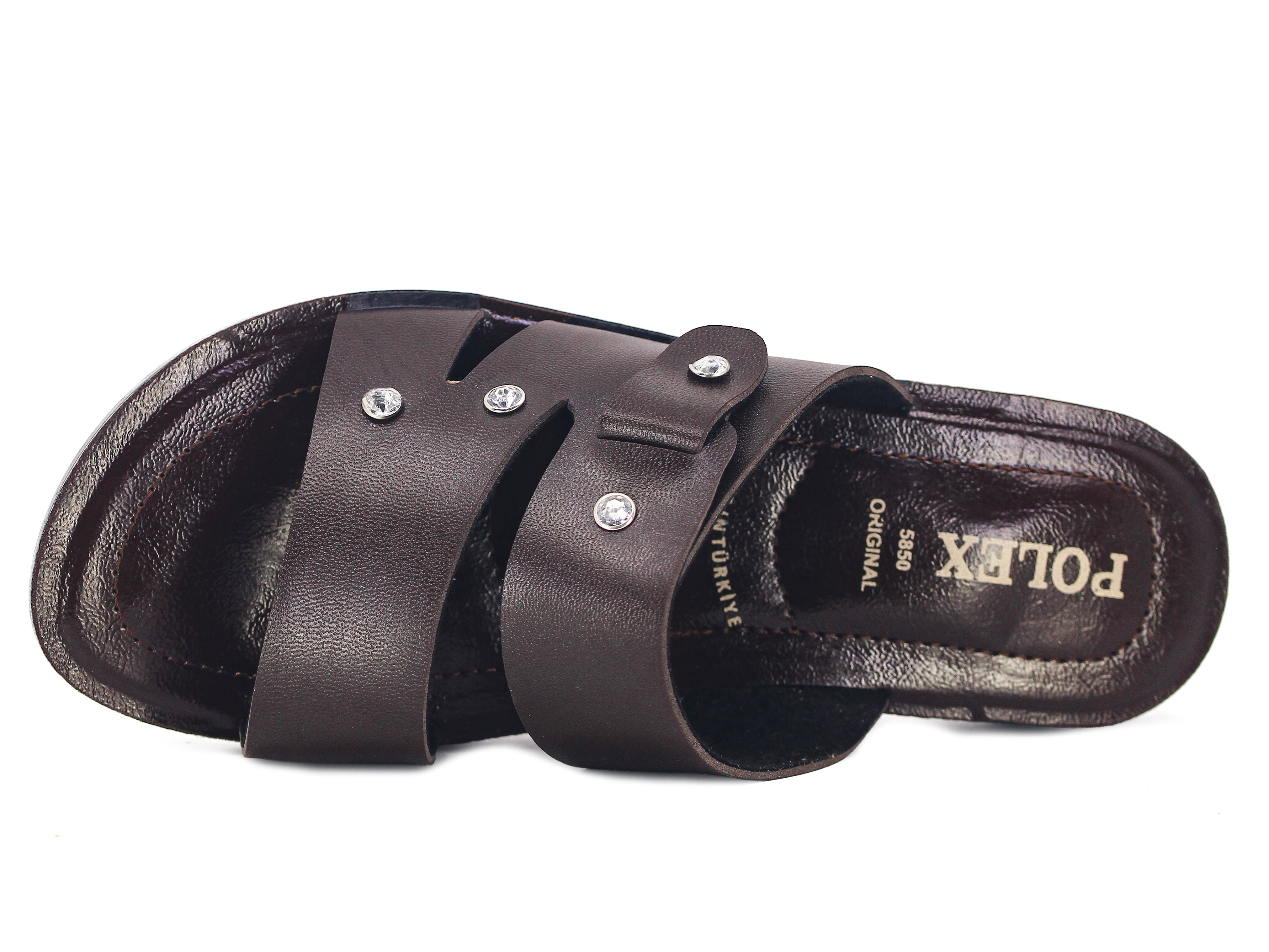 Polex Zenne 5867-C Üç Damla Taşlı Pedli Günlük Terlik - 2