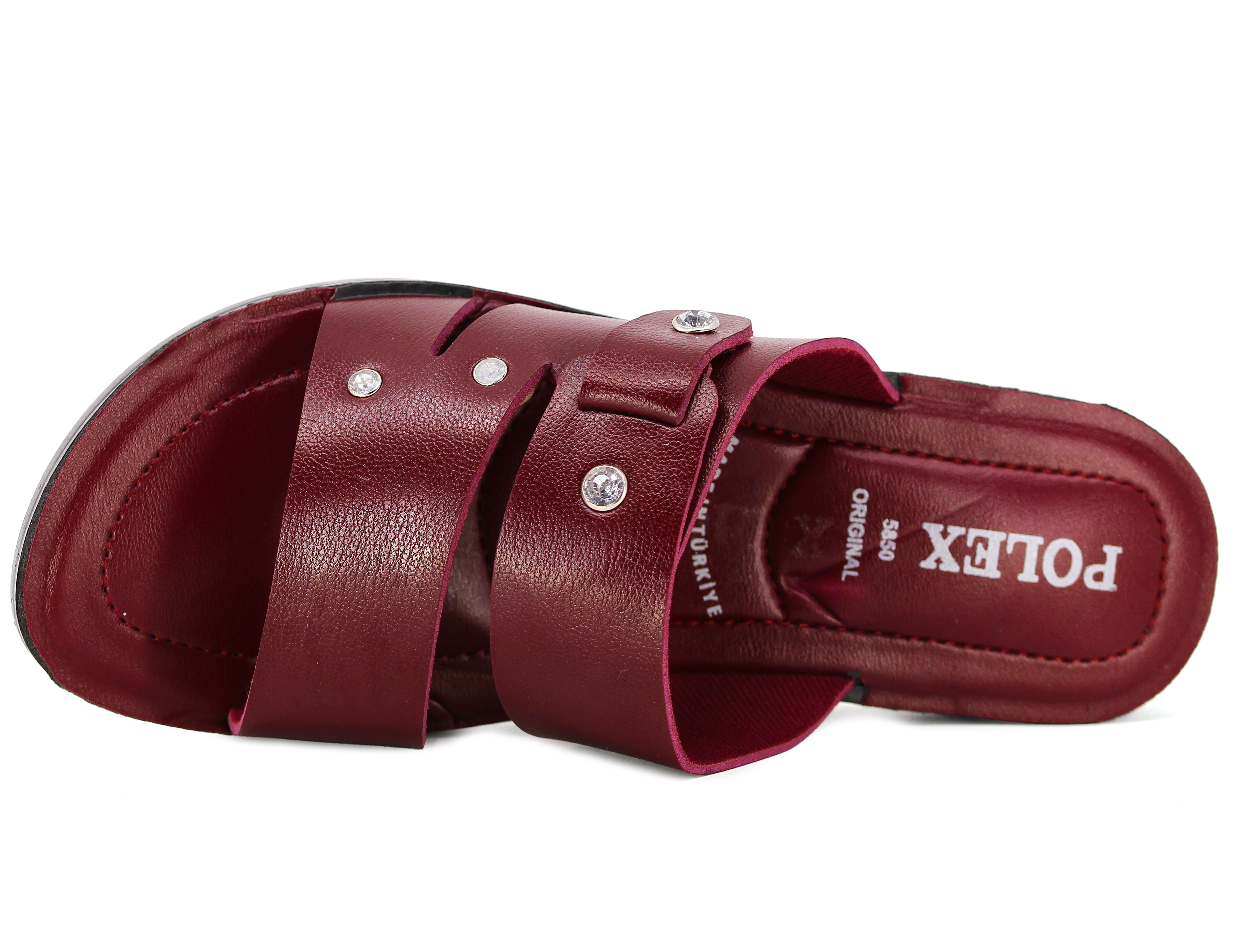 Polex Zenne 5867-C Üç Damla Taşlı Pedli Günlük Terlik - 2