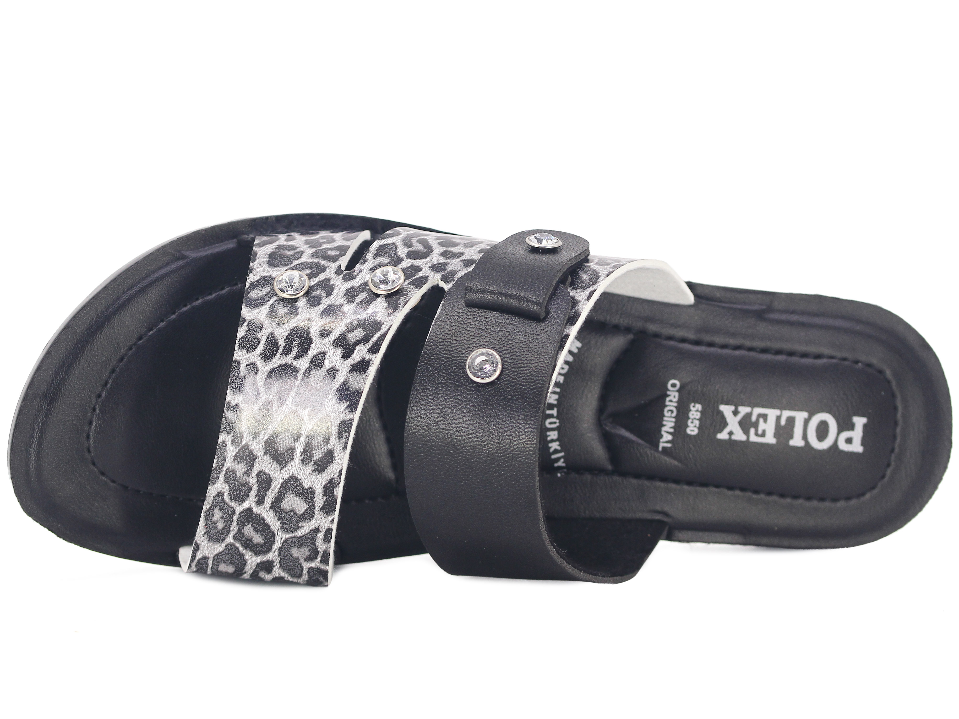 Polex Zenne 5867-C Üç Damla Taşlı Pedli Günlük Terlik - 2