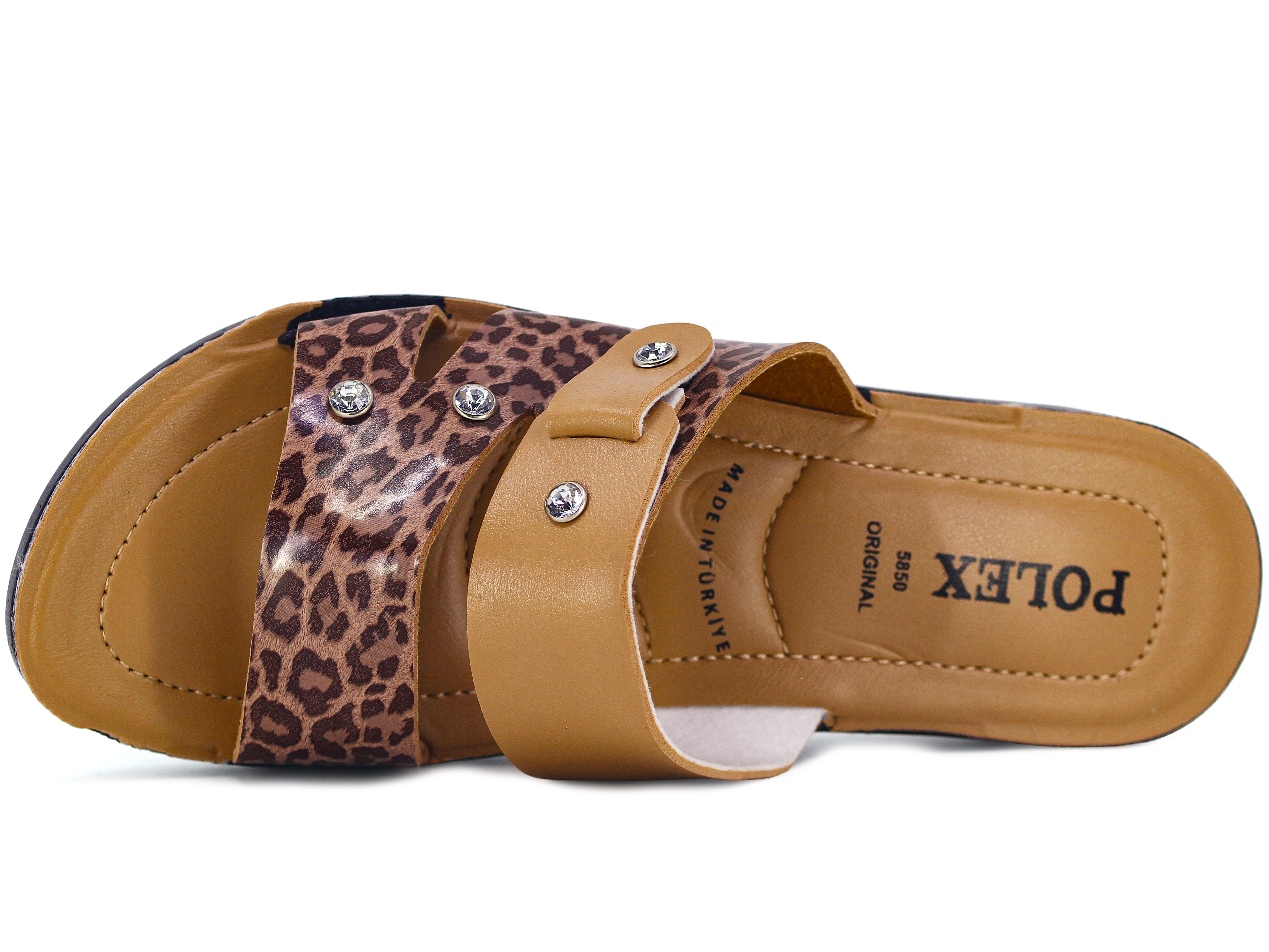 Polex Zenne 5867-C Üç Damla Taşlı Pedli Günlük Terlik - 2