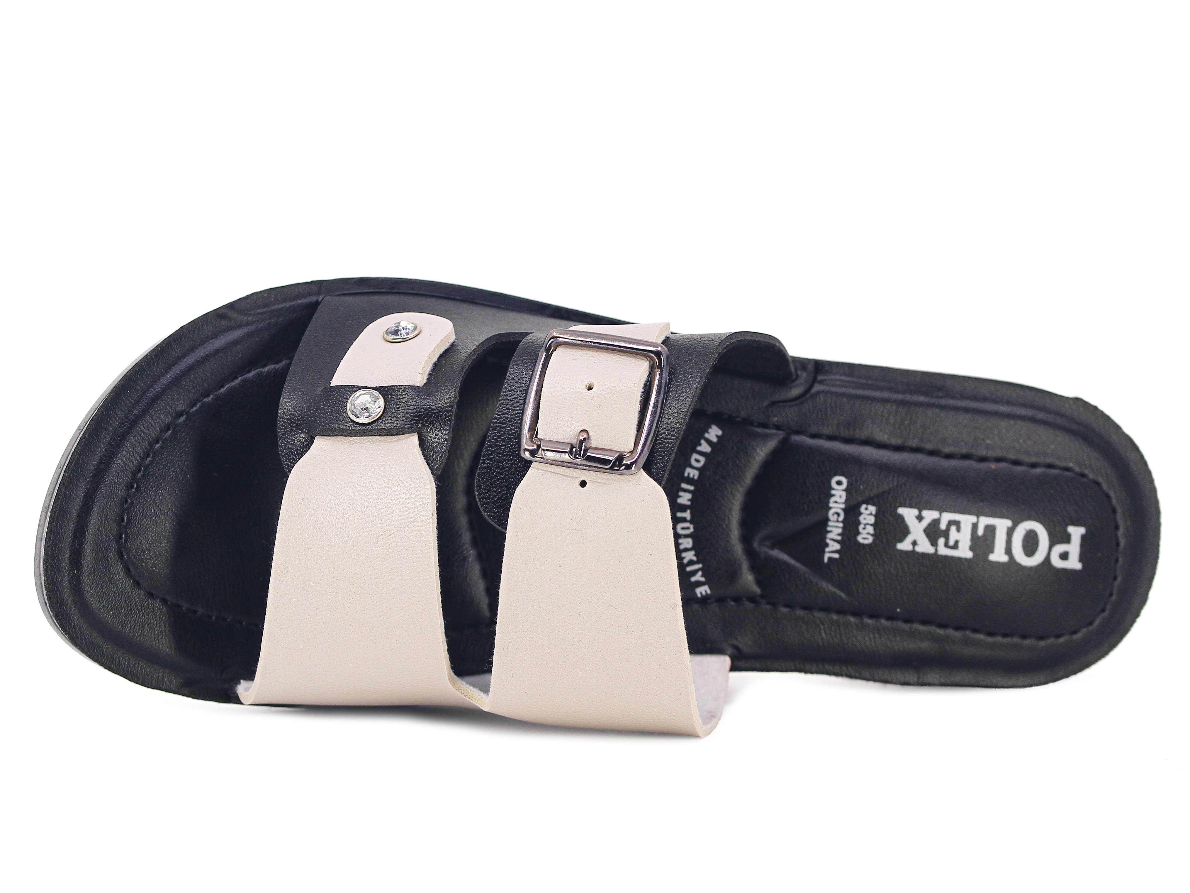 Polex Zenne 5868-C Tek Toka Damla Taşlı Pedli Günlük Terlik - 2