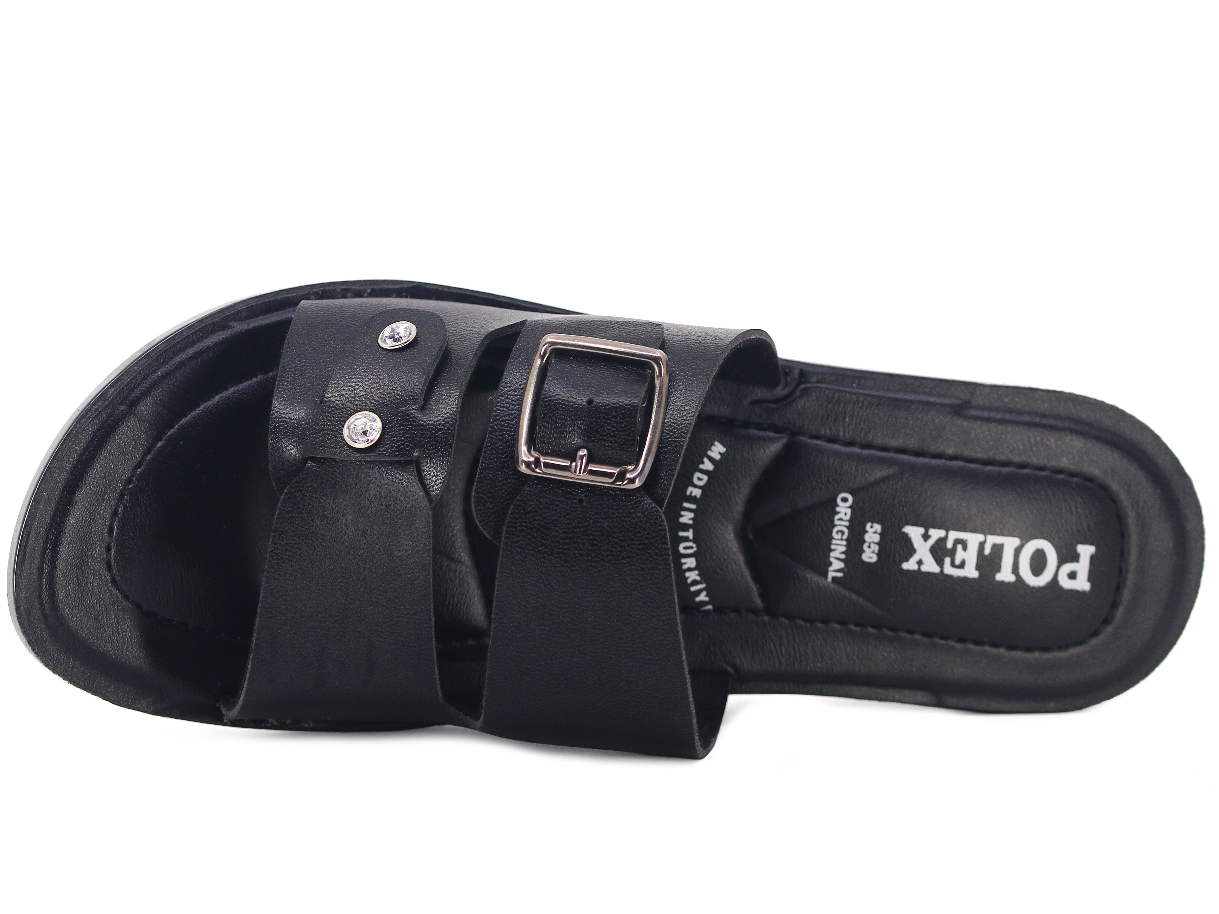 Polex Zenne 5868-C Tek Toka Damla Taşlı Pedli Günlük Terlik - 2