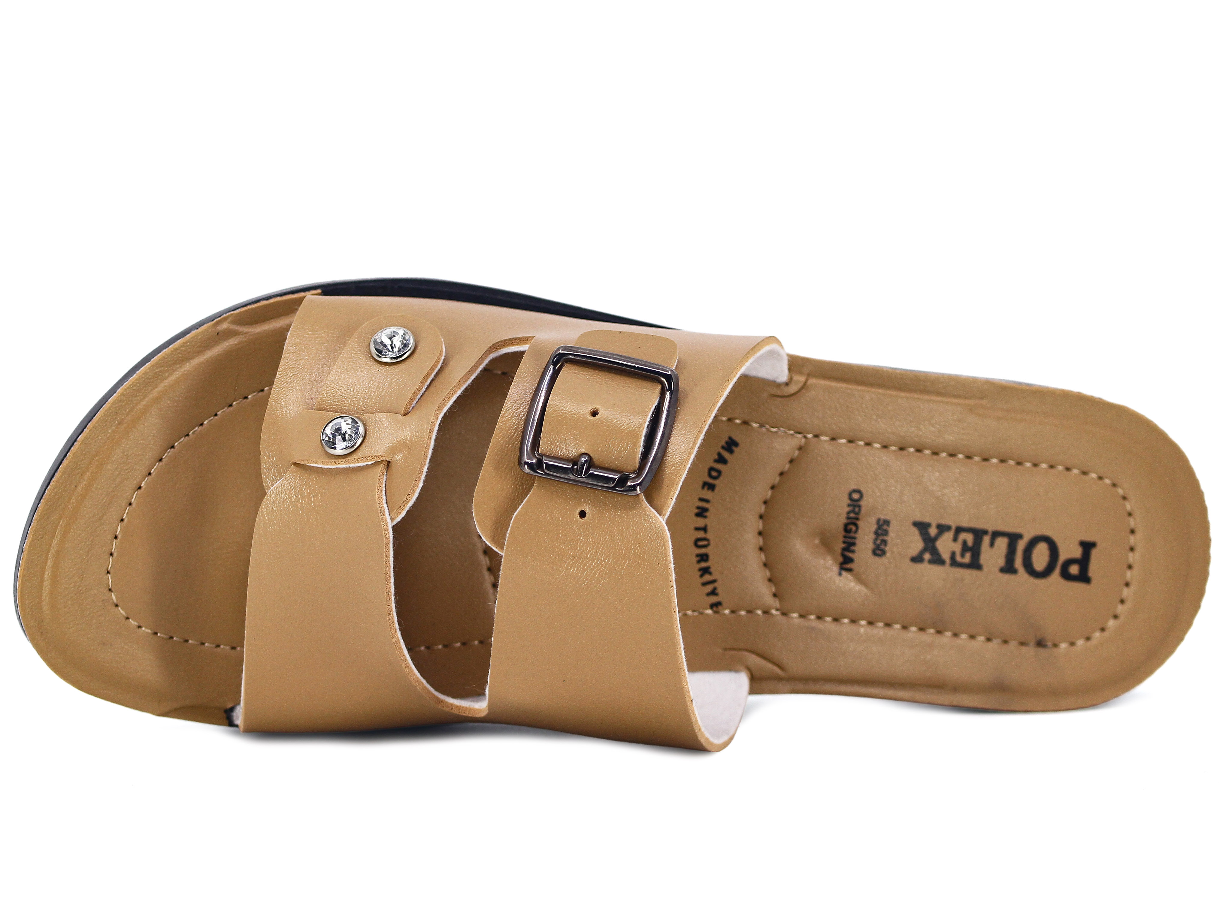 Polex Zenne 5868-C Tek Toka Damla Taşlı Pedli Günlük Terlik - 2