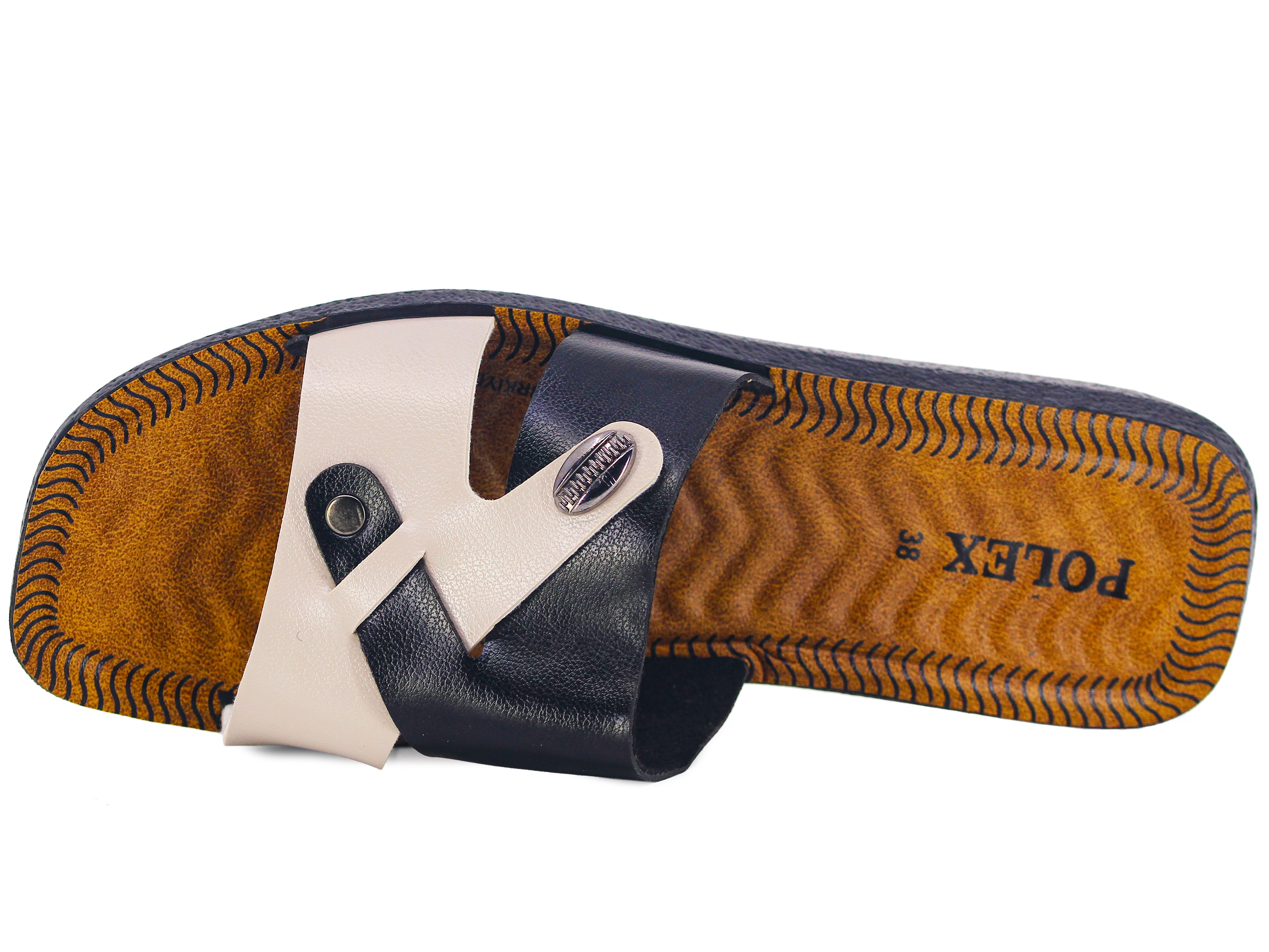 Polex Zenne 5807-C Geçmeli Köşeli Dalgalı Taban Günlük Terlik - 2