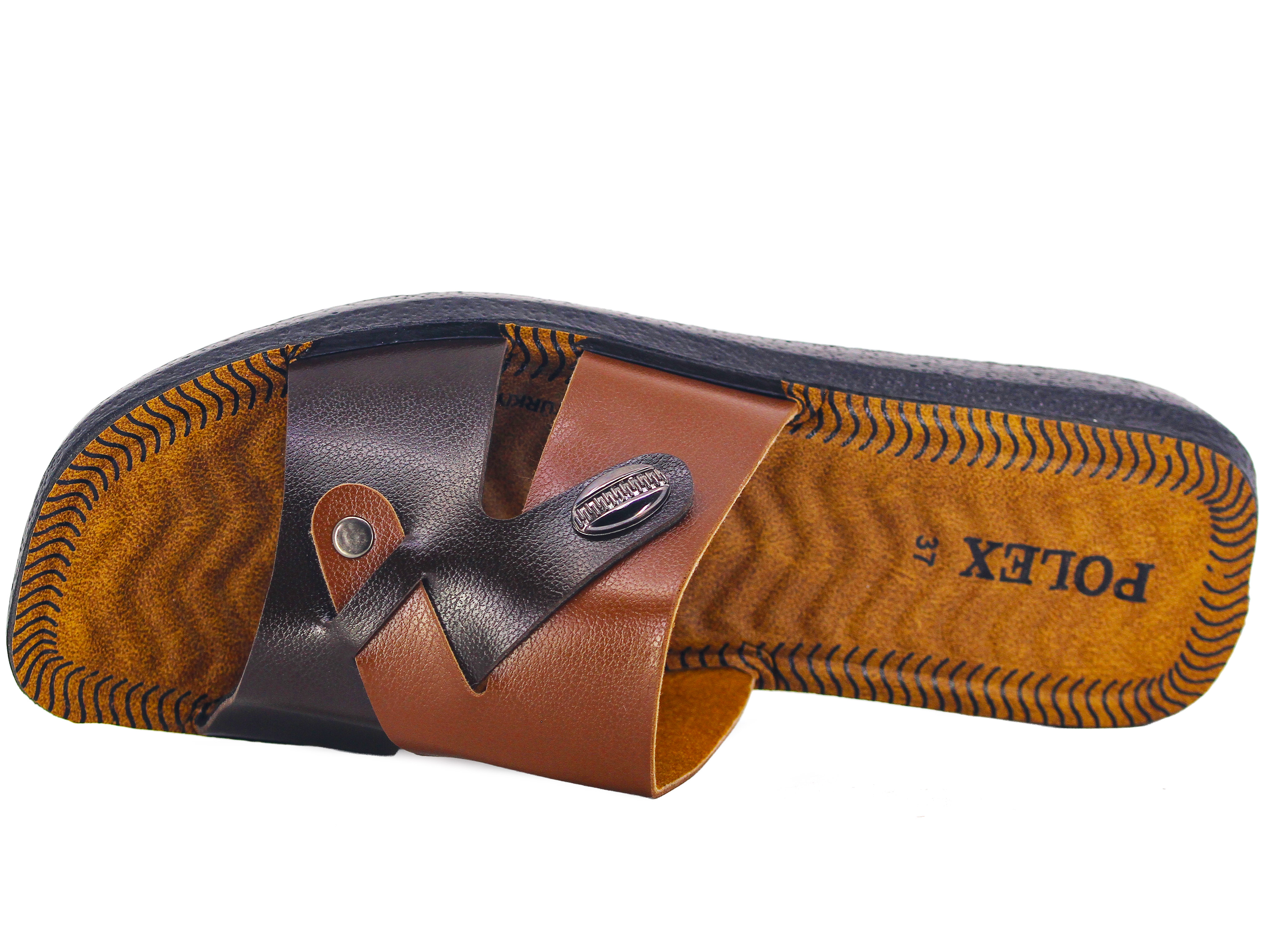 Polex Zenne 5807-C Geçmeli Köşeli Dalgalı Taban Günlük Terlik - 2