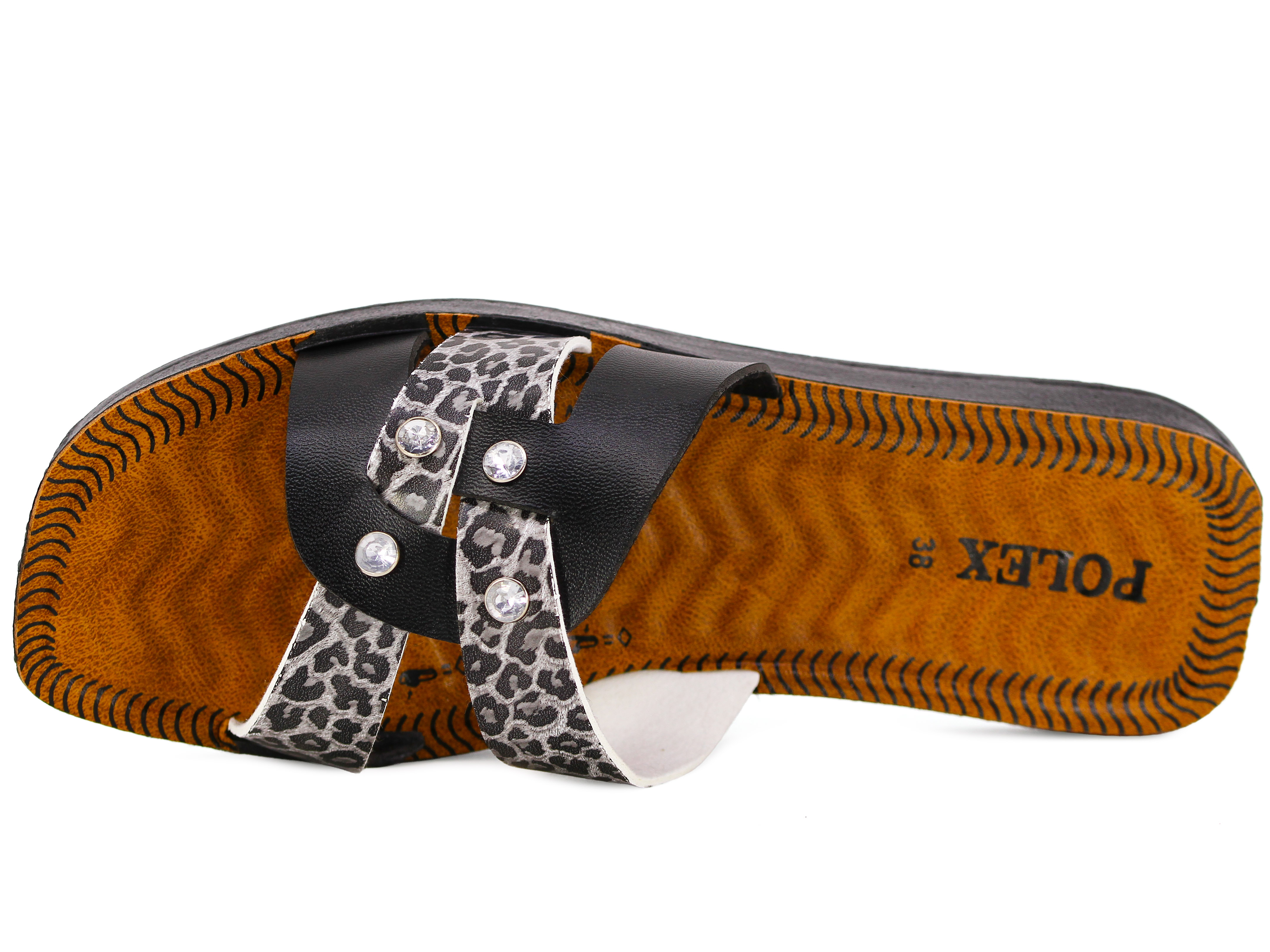 Polex Zenne 16010 Taşlı Dört Bacak Köşe Taban Günlük Terlik - 2
