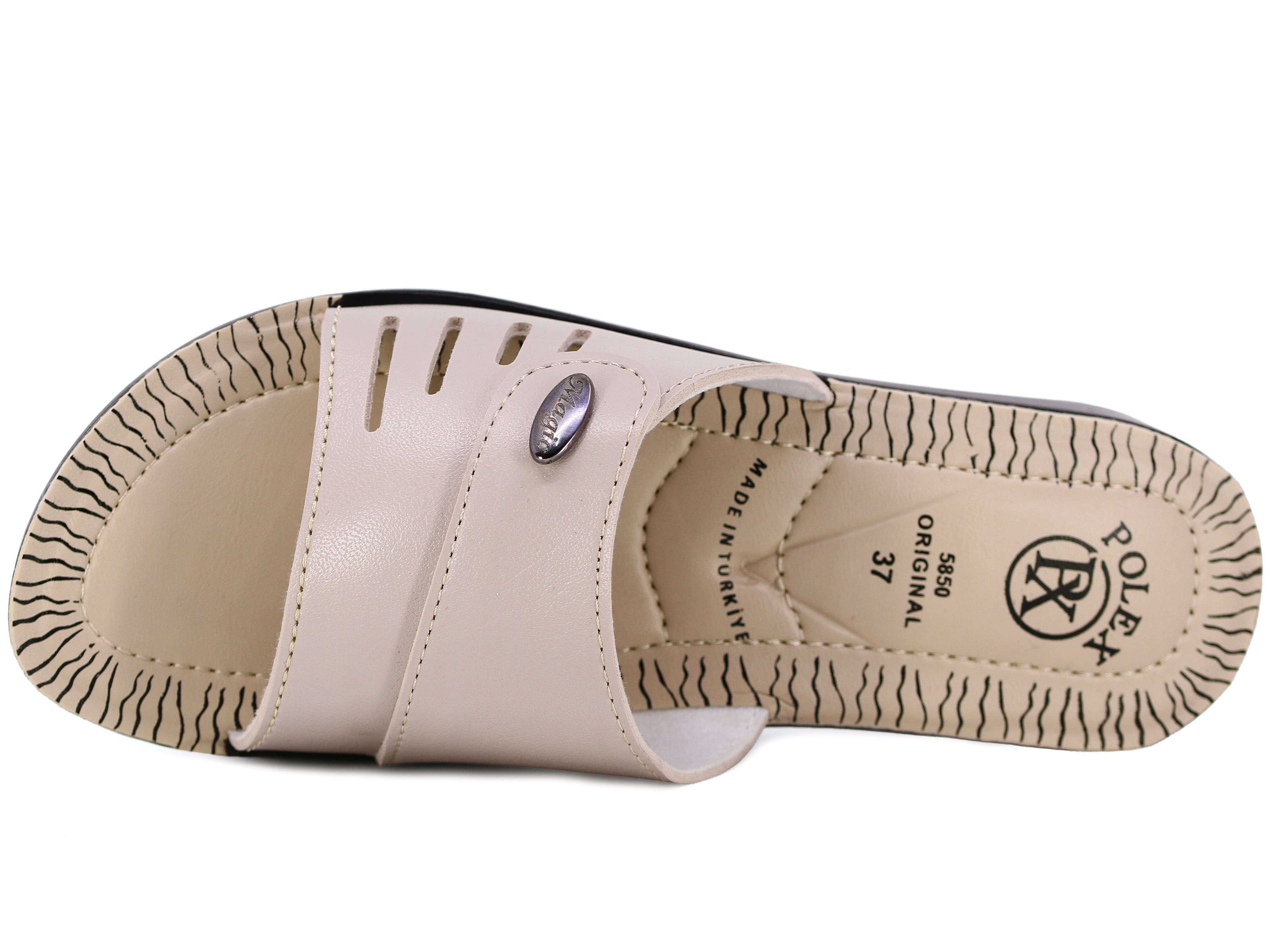 Polex Zenne 5866-C Yanı Delikli Tokalı Pedli Günlük Terlik - 2