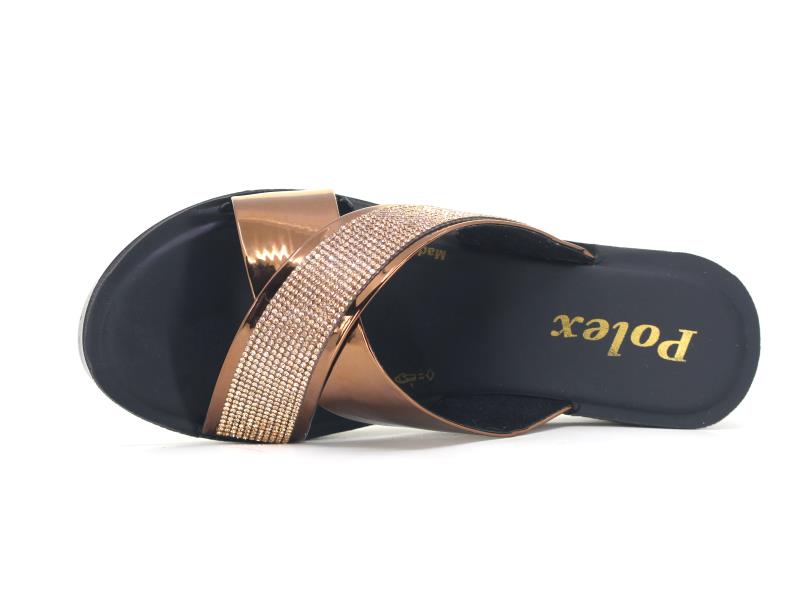 Polex Zenne Z561 Çapraz Taşlı Yüksek Günlük Terlik - 2