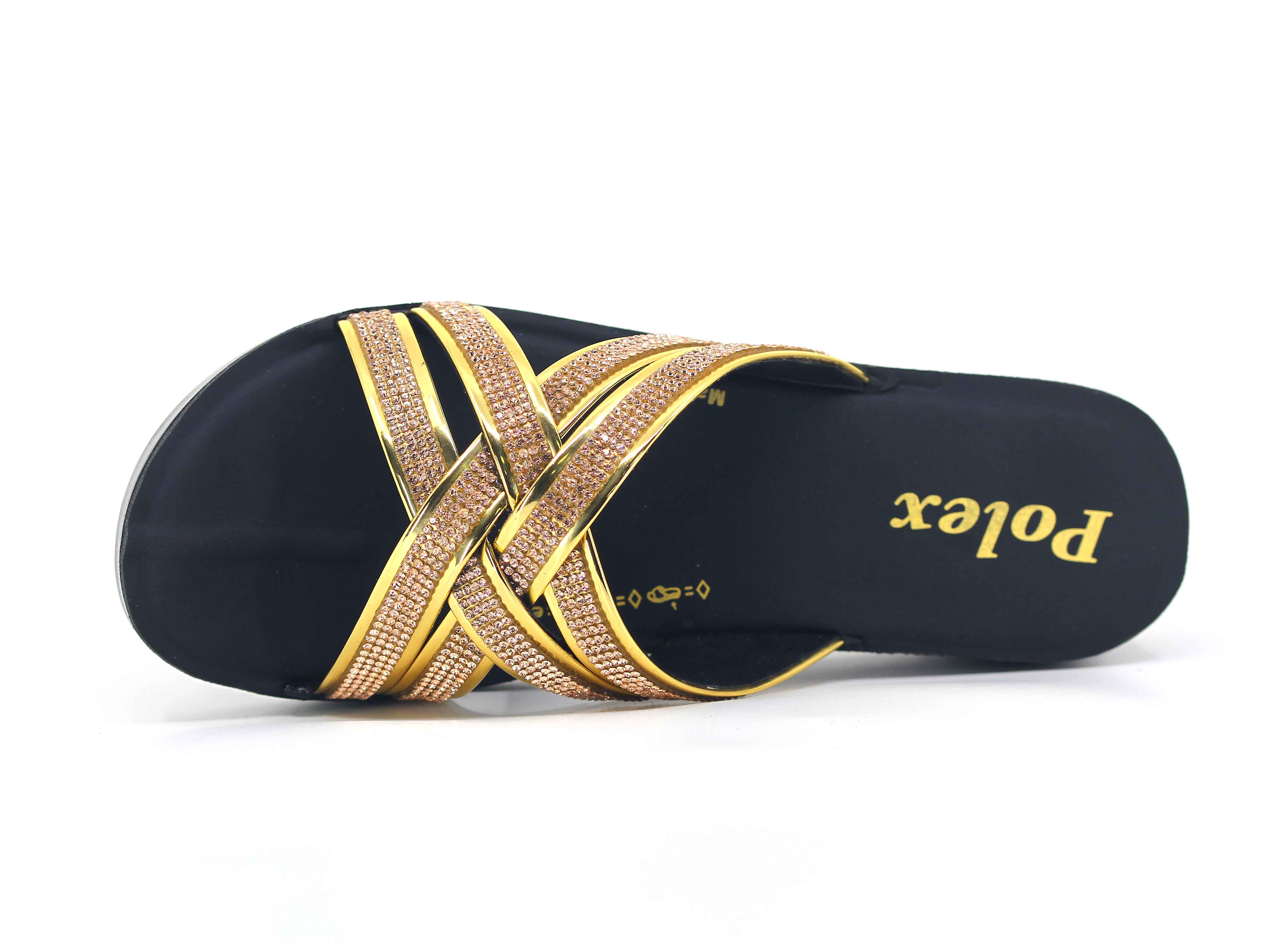Polex Zenne Z301 Taşlı Ayna Bantlı Geçmeli  Günlük Terlik - 2