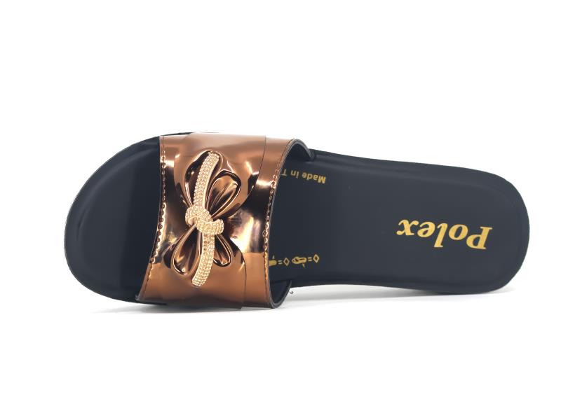 Polex Zenne Z446 Taşlı Ayna Bantlı Günlük Terlik - 2