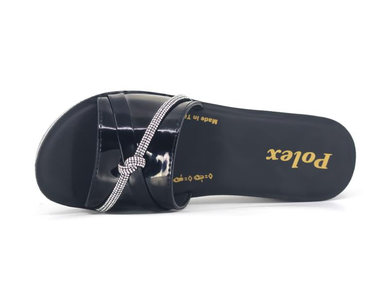 Polex Zenne Z451 Ayna Bantlı Taşlı Günlük Terlik - 2