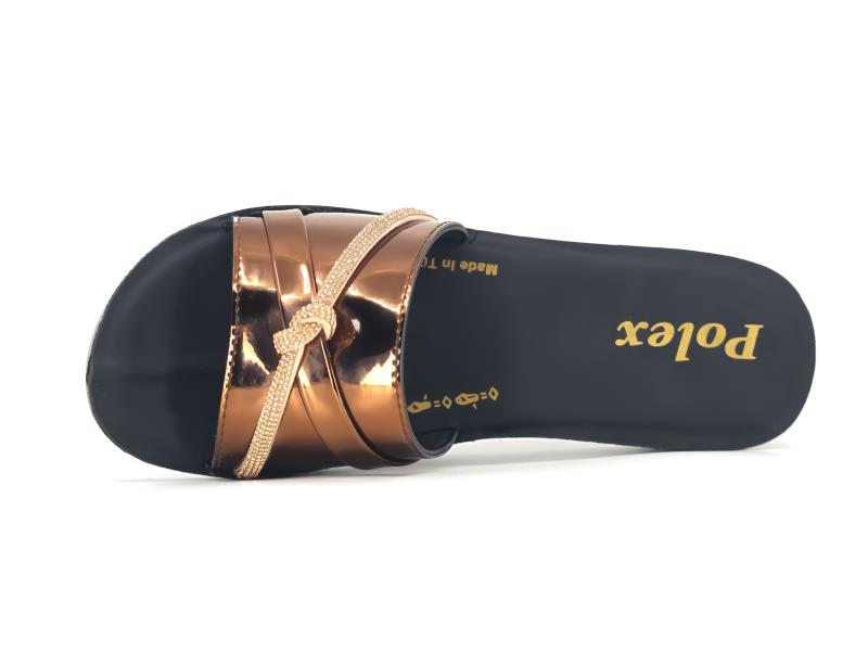 Polex Zenne Z451 Ayna Bantlı Taşlı Günlük Terlik - 2