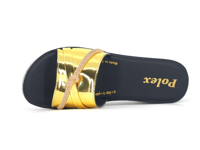 Polex Zenne Z451 Ayna Bantlı Taşlı Günlük Terlik - 2