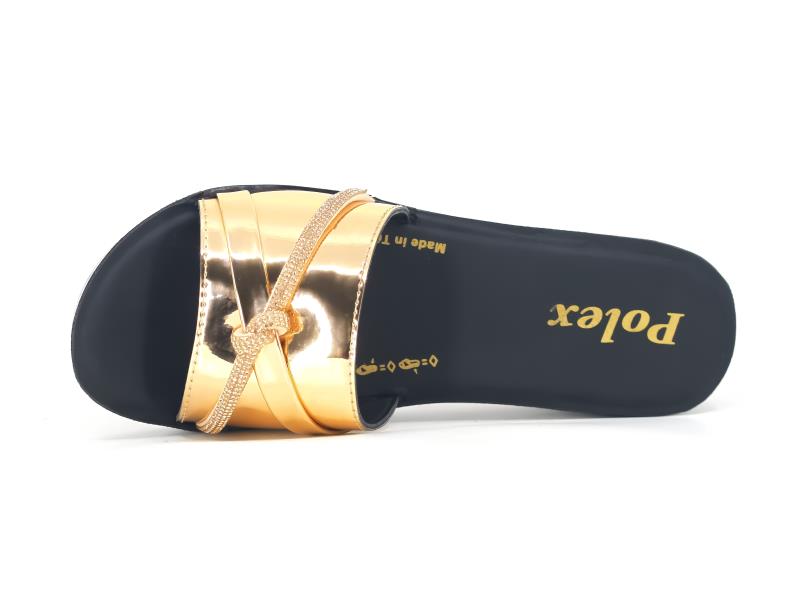 Polex Zenne Z451 Ayna Bantlı Taşlı Günlük Terlik - 3