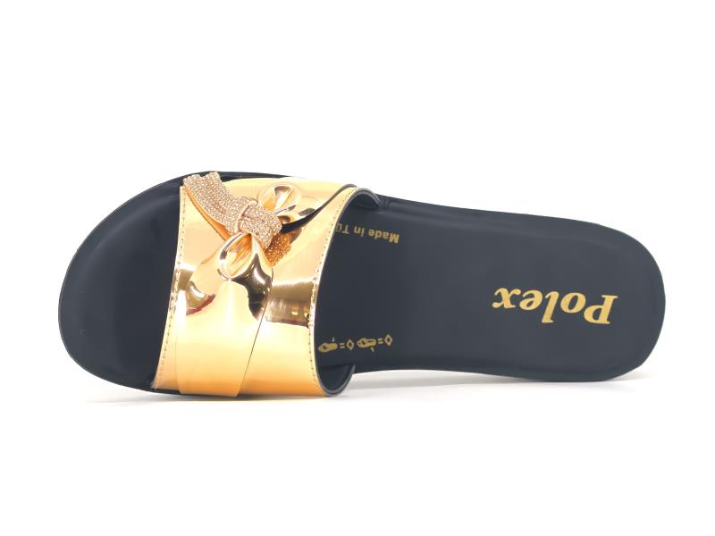 Polex Zenne Z443 Taşlı Ayna Bantlı Günlük Terlik - 2