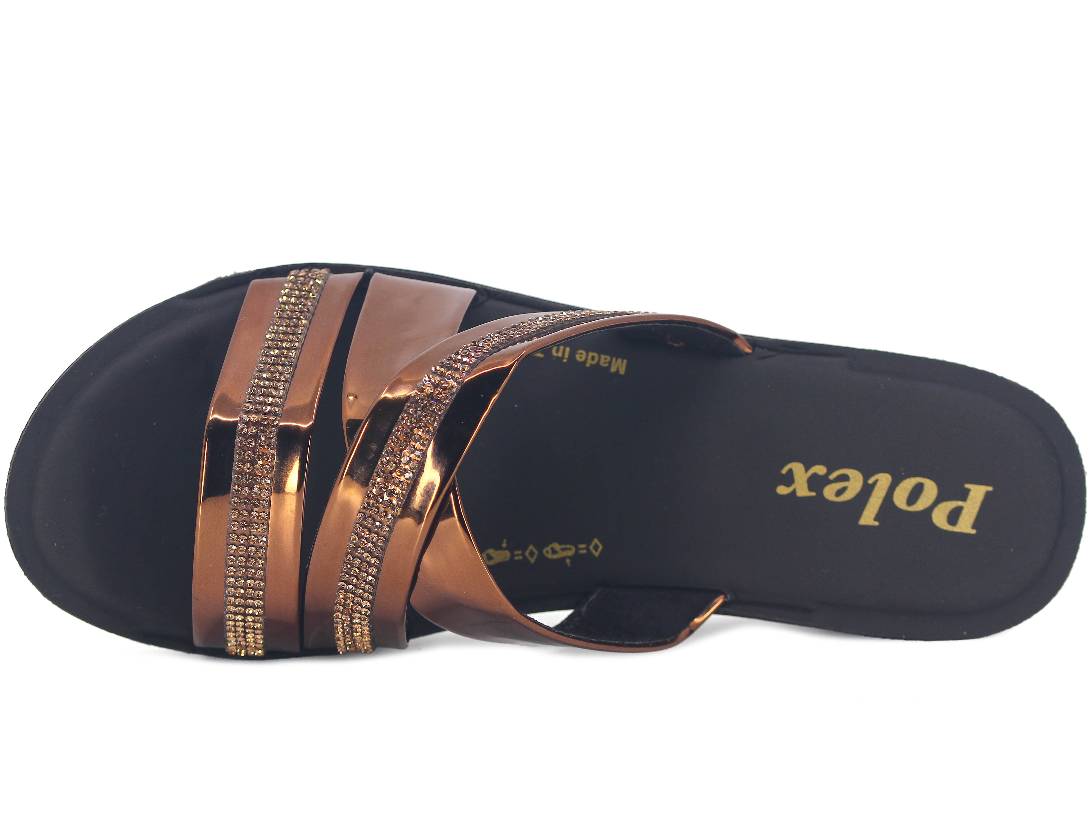 Polex Zenne Z502 Taşlı Ayna Bantlı Günlük Terlik - 2