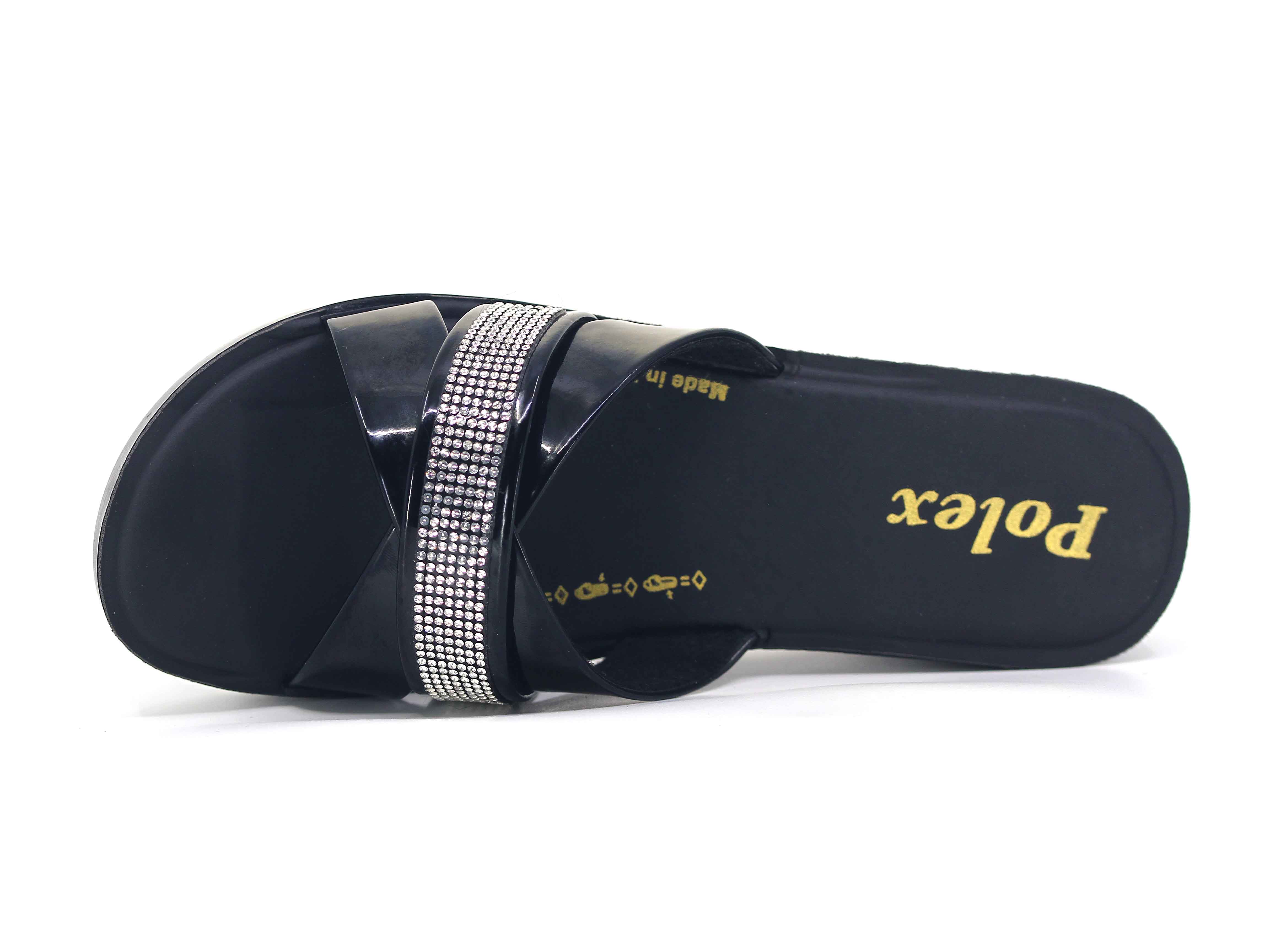 Polex Zenne Z310 Çapraz Taşlı Ayna Bantlı Günlük Terlik - 2