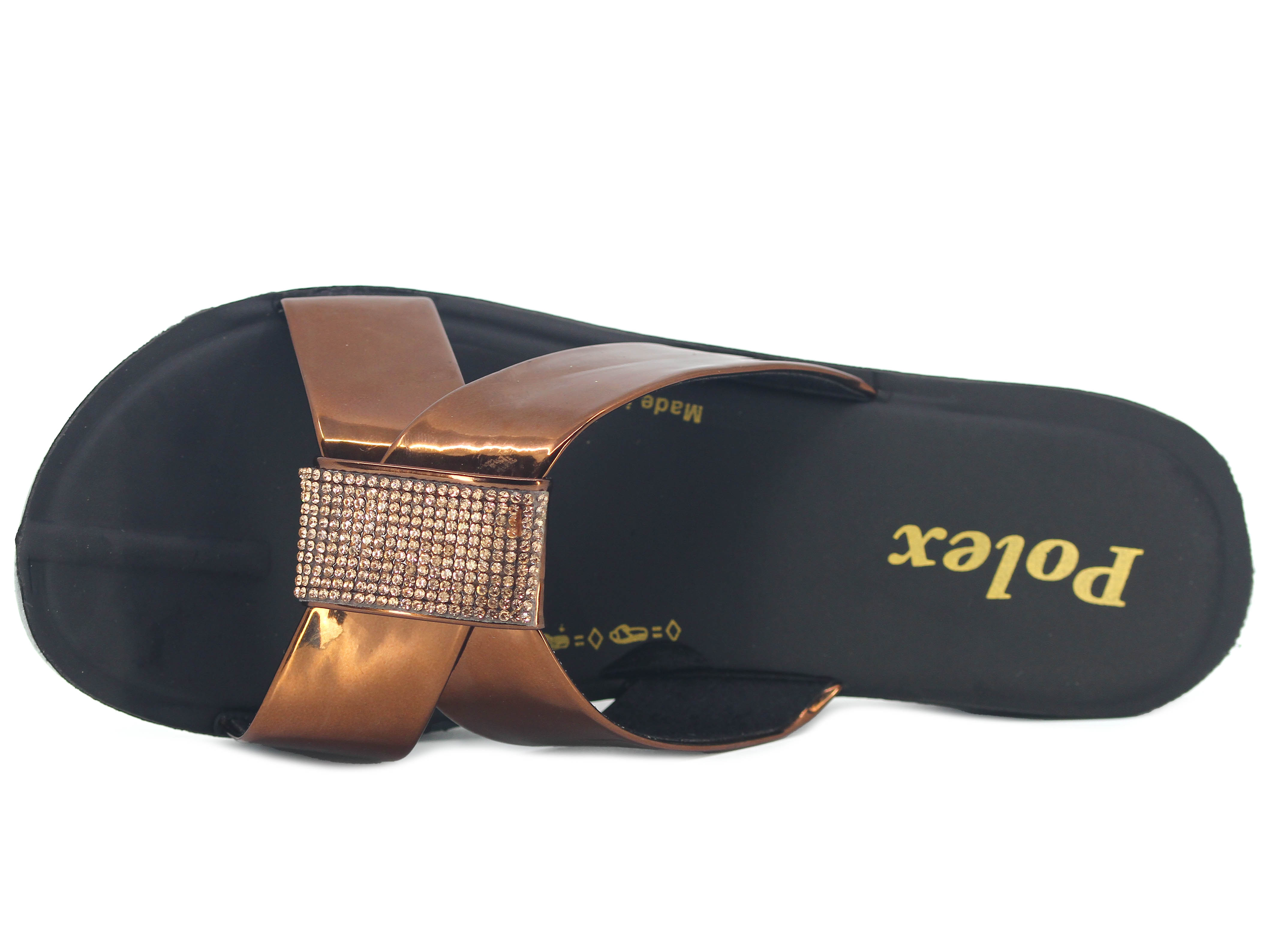 Polex Zenne Z311 Taşlı Ayna Bantlı Günlük Terlik - 2
