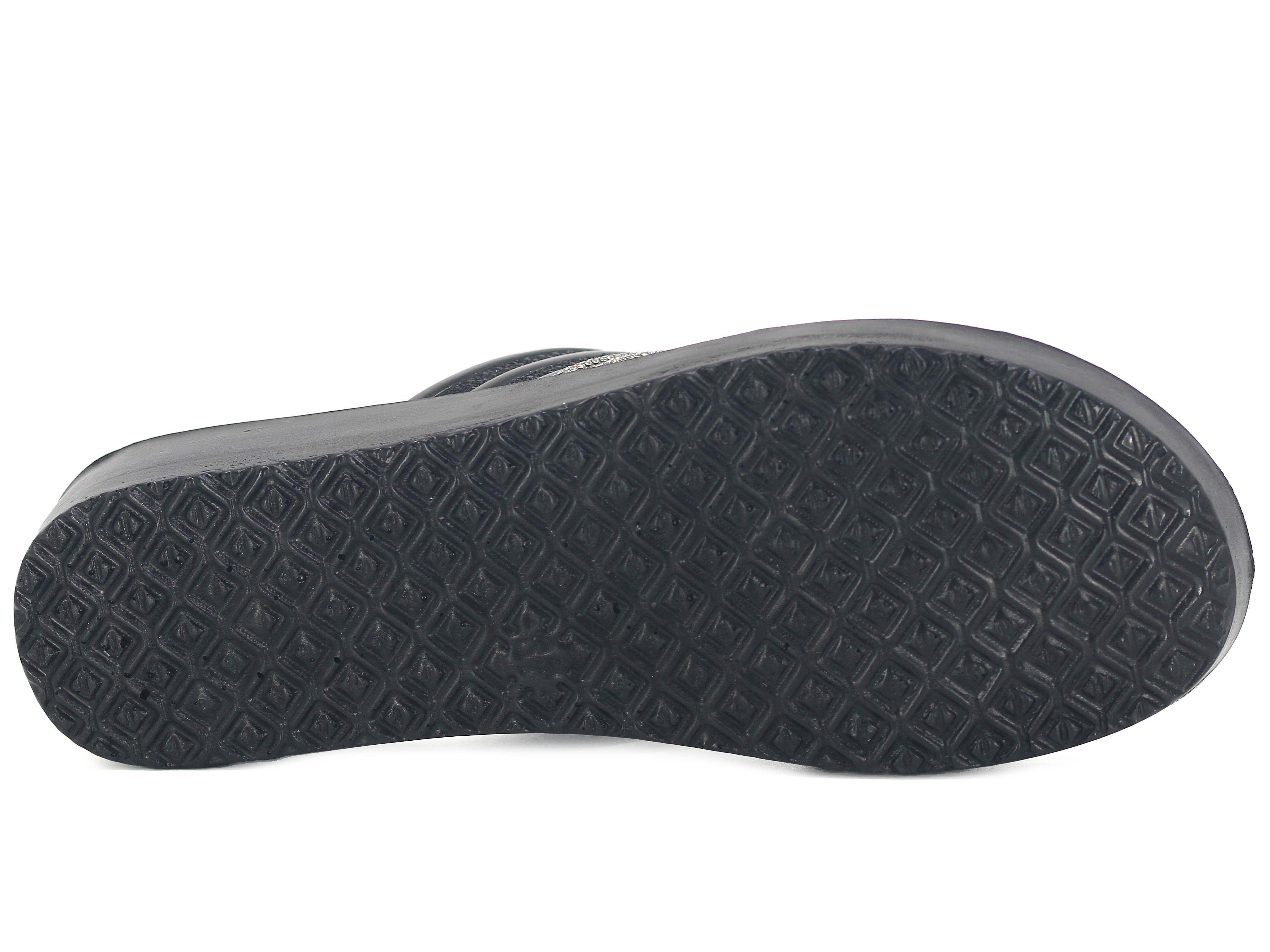 Polex Zenne N502-Z488 Çift Bant Taşlı Simli Günlük Terlik - 3
