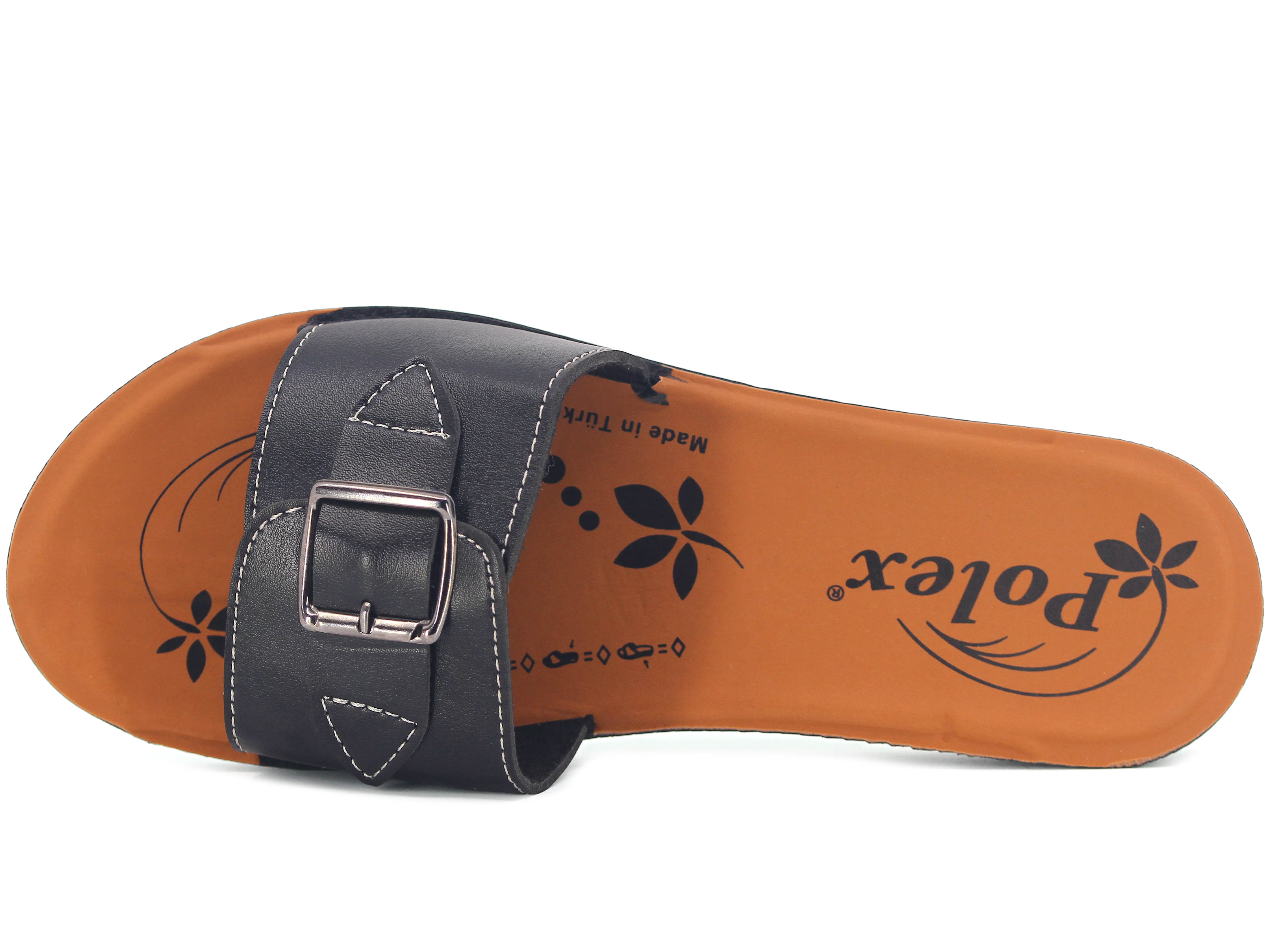 Polex Zenne N501-A24 Ortadan Tek Tokalı Büyük Beden (a224) Günlük Terlik - 2