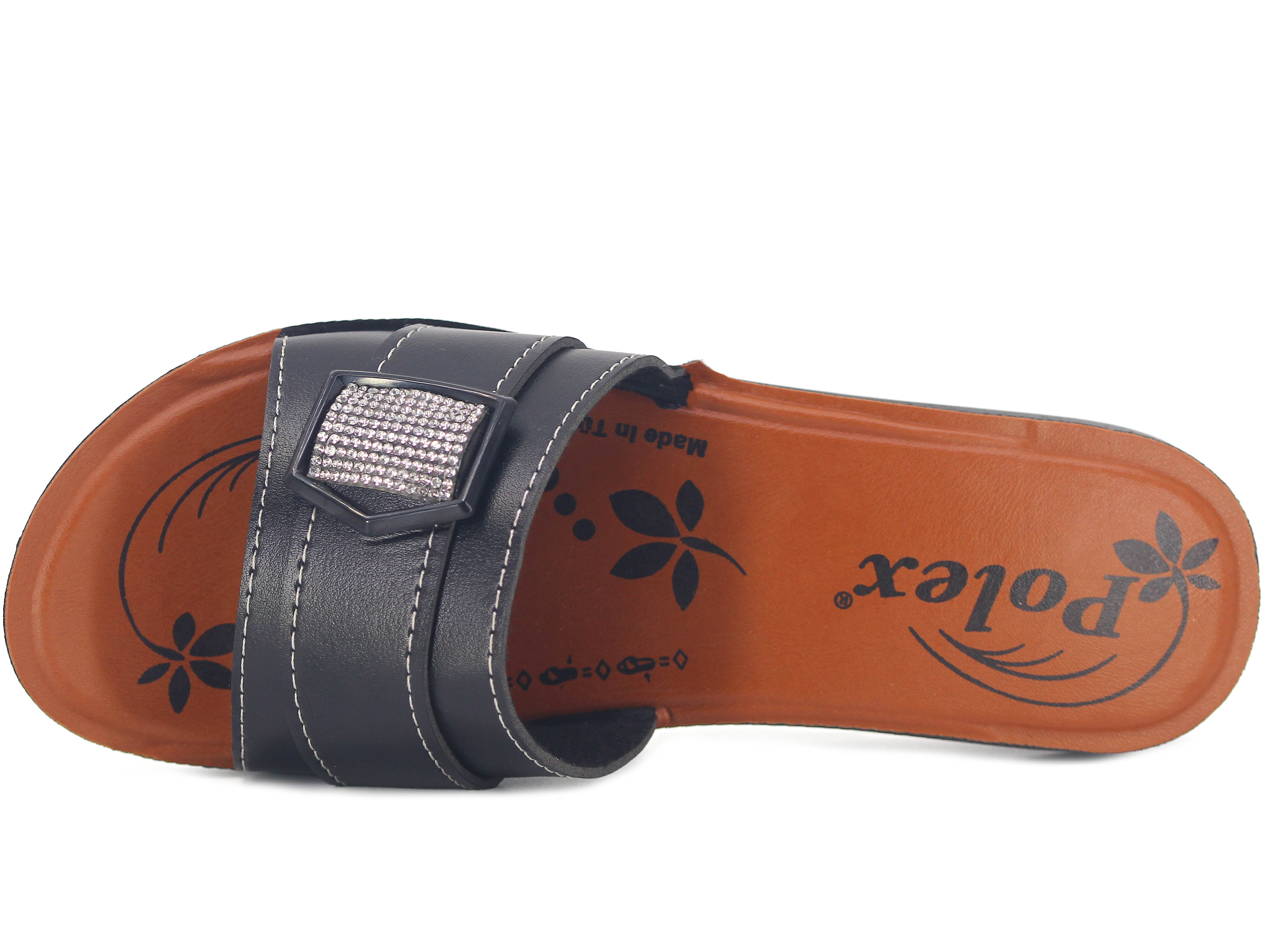 Polex Zenne N502-Z433 Kare Taşlı Cilt Günlük Terlik - 2