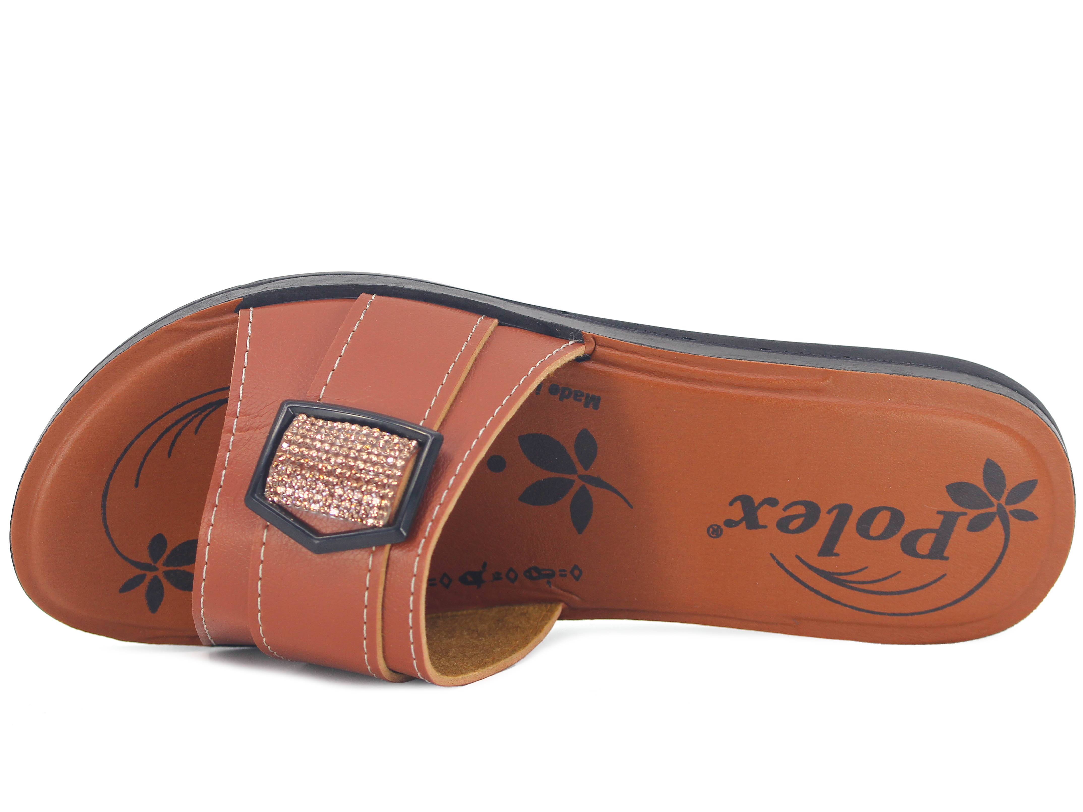 Polex Zenne N502-Z433 Kare Taşlı Cilt Günlük Terlik - 2