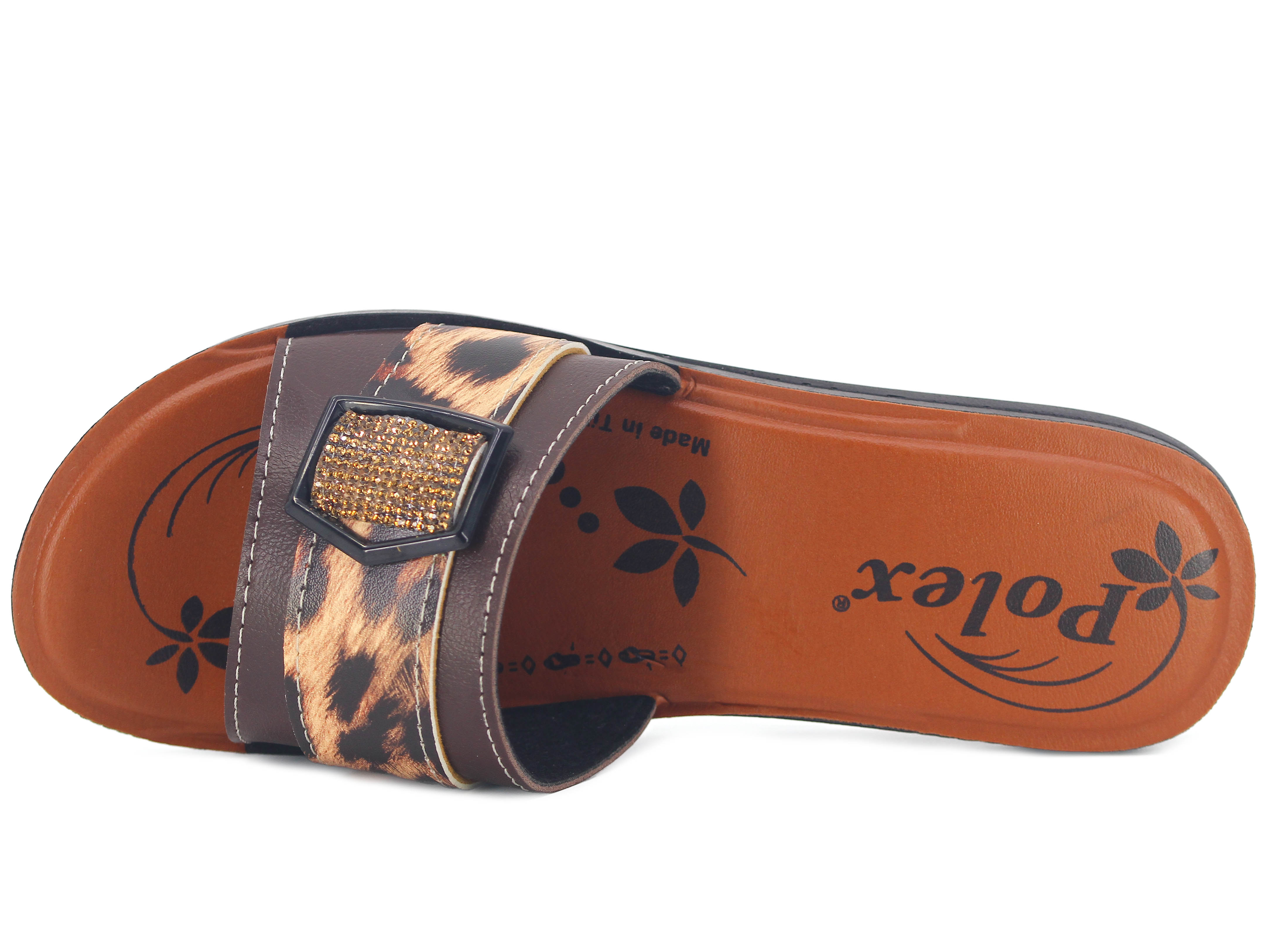 Polex Zenne N502-Z433 Kare Taşlı Cilt Günlük Terlik - 2